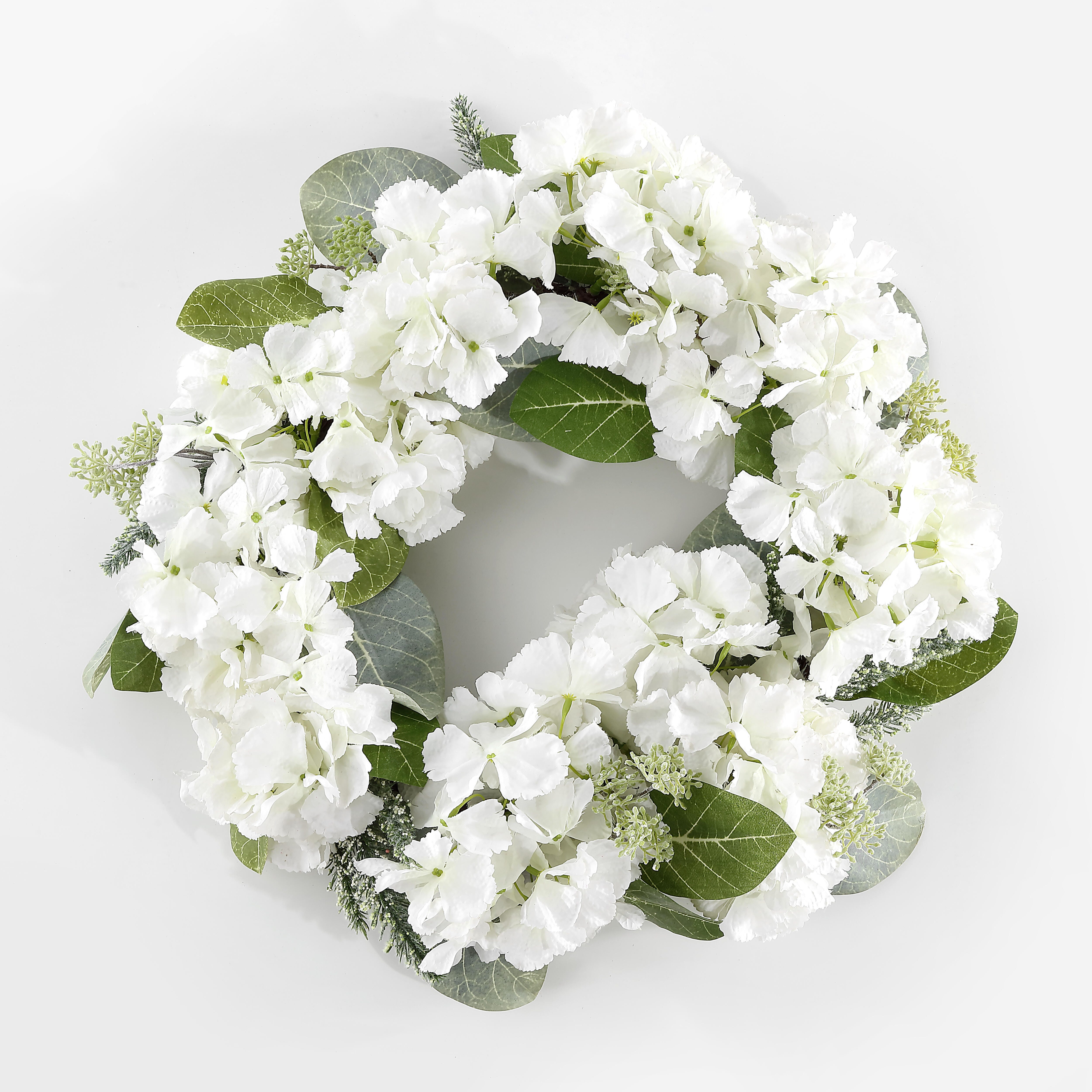 Safavieh Faux Hydrangea & Magnolia Wreath, , large