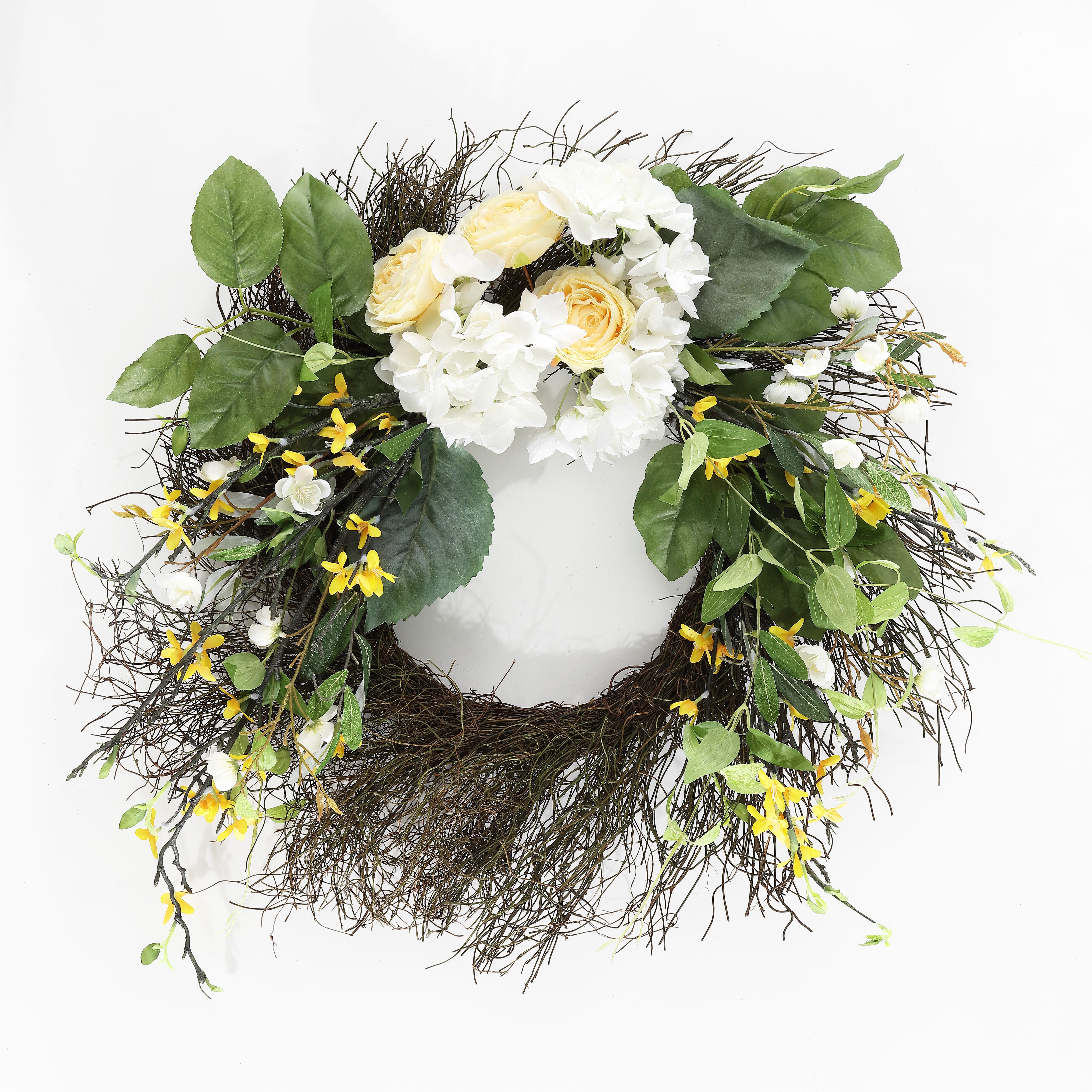 Safavieh Hydrangea & Spring Blossom Wreath, , large
