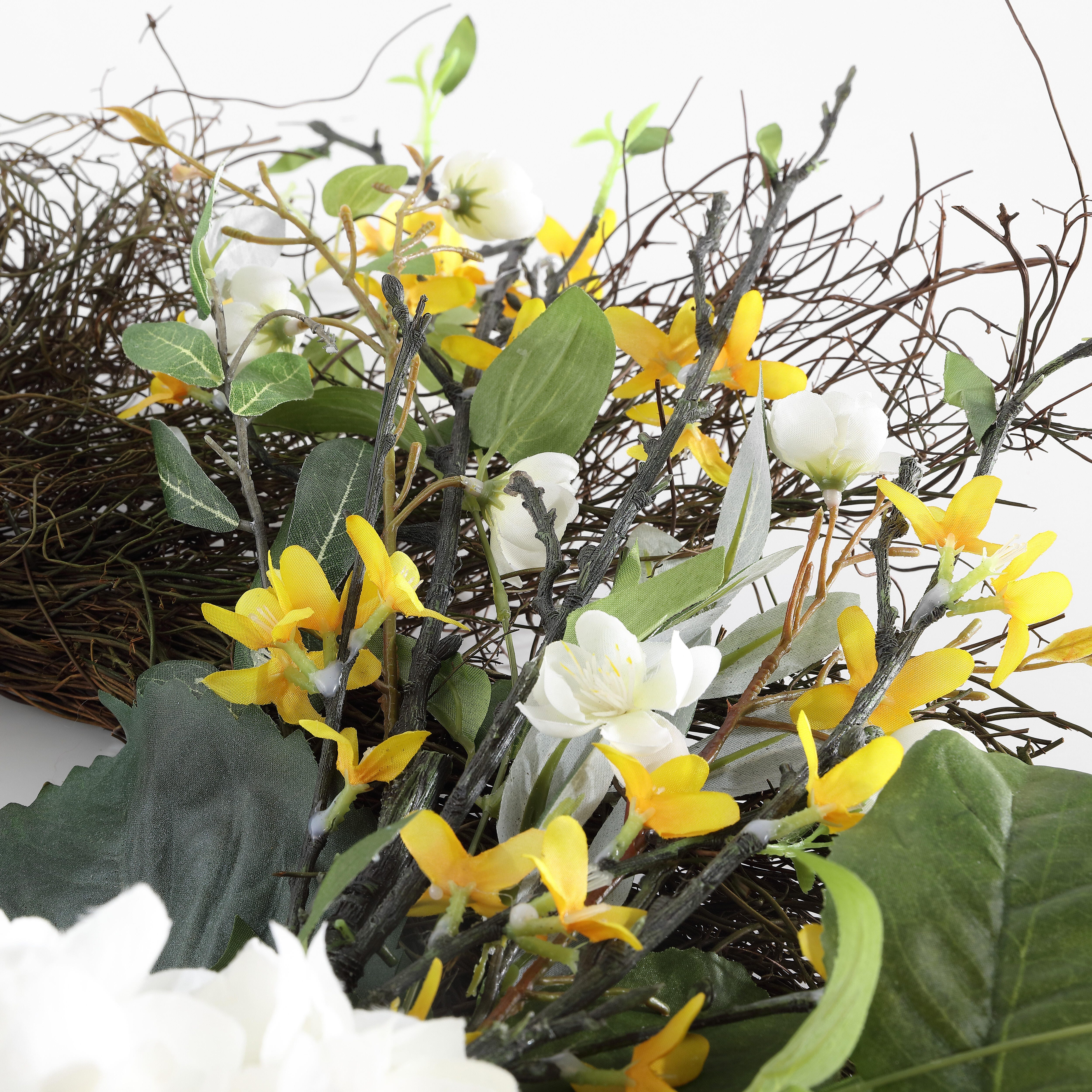 Safavieh Hydrangea & Spring Blossom Wreath, , large