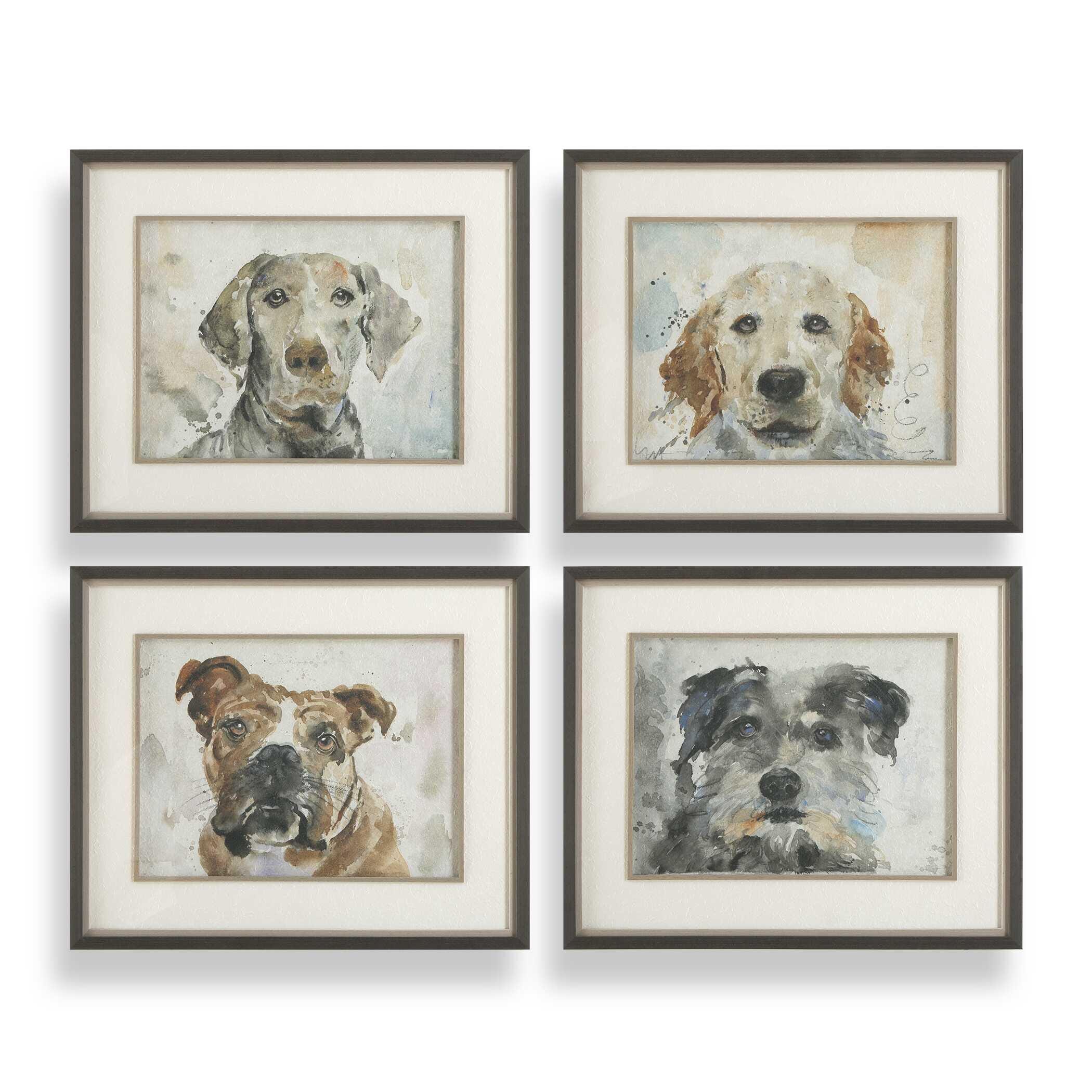 Uttermost Dog Days Wall Art 28" x 23" (Set of 4), , large