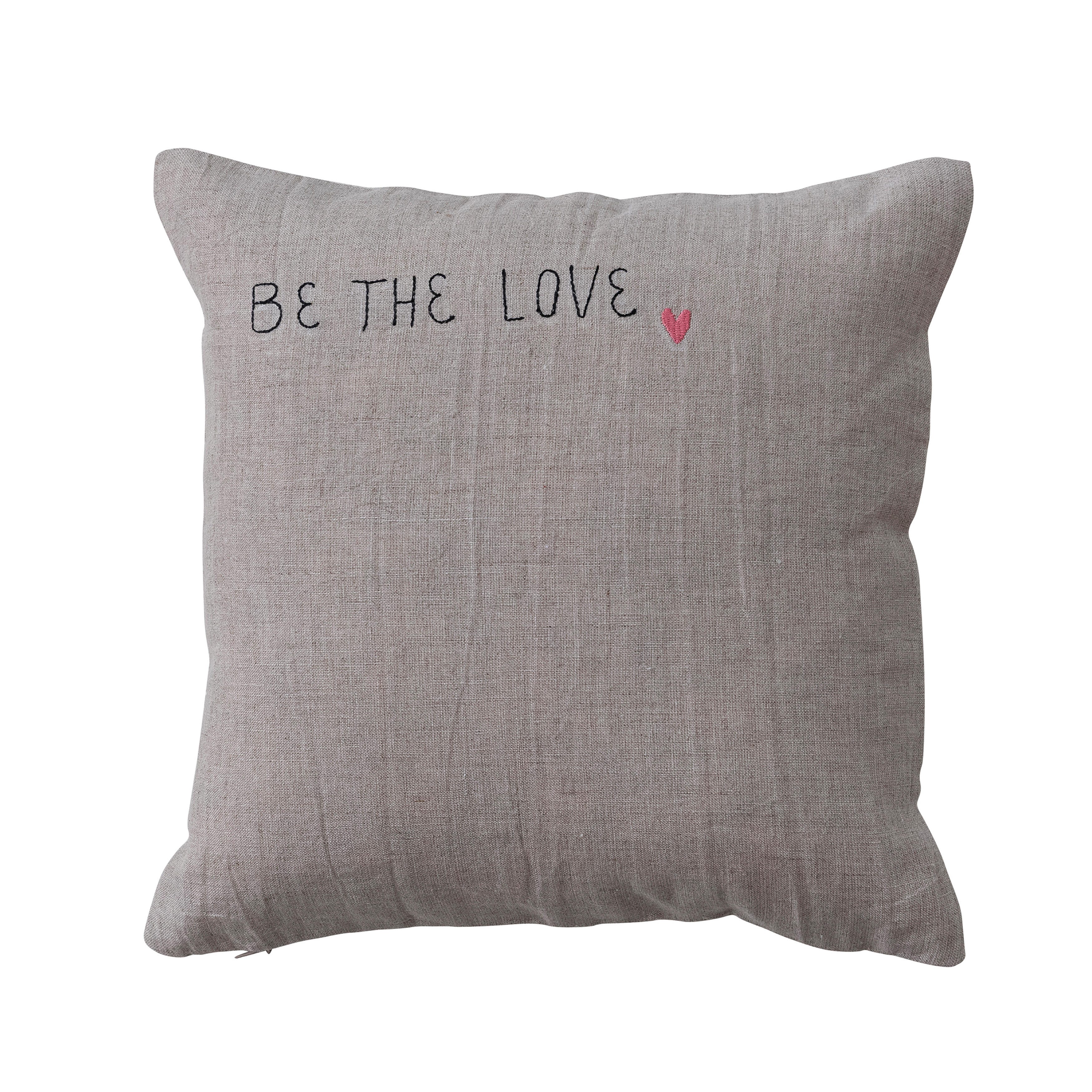 Storied Home Embroidered Heart Decorative Throw Pillow, , large