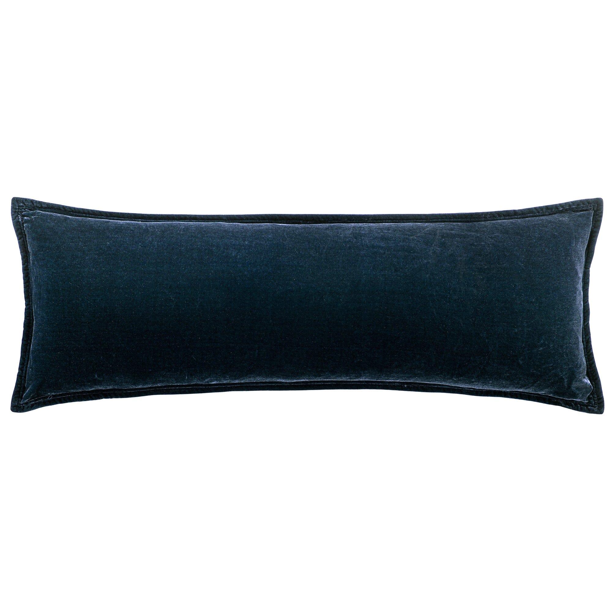 HiEnd Accents Lumbar Pillow, Midnight Blue, large