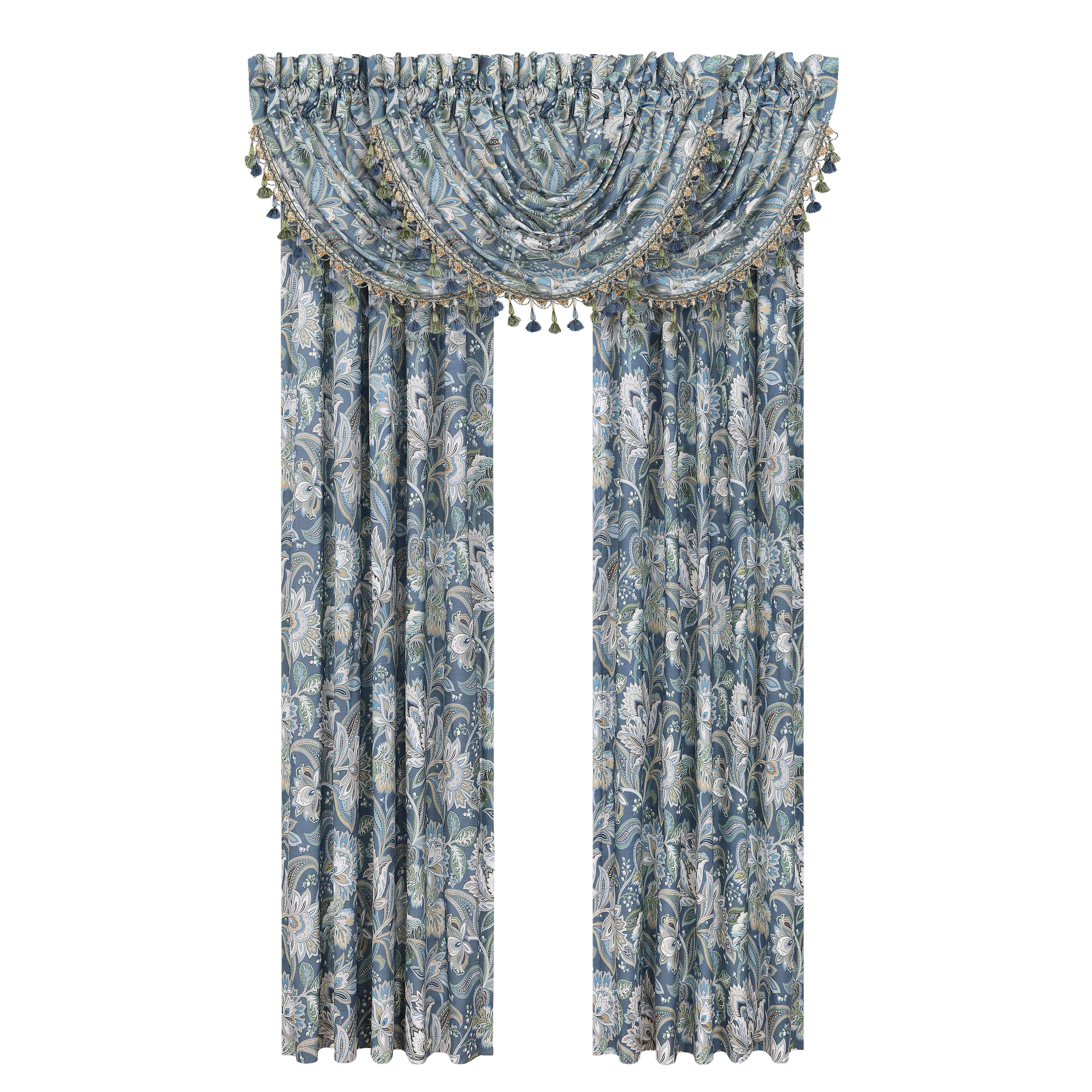 Five Queens Court Michaela 84" Curtain (Set of 2), Prussian Navy, large