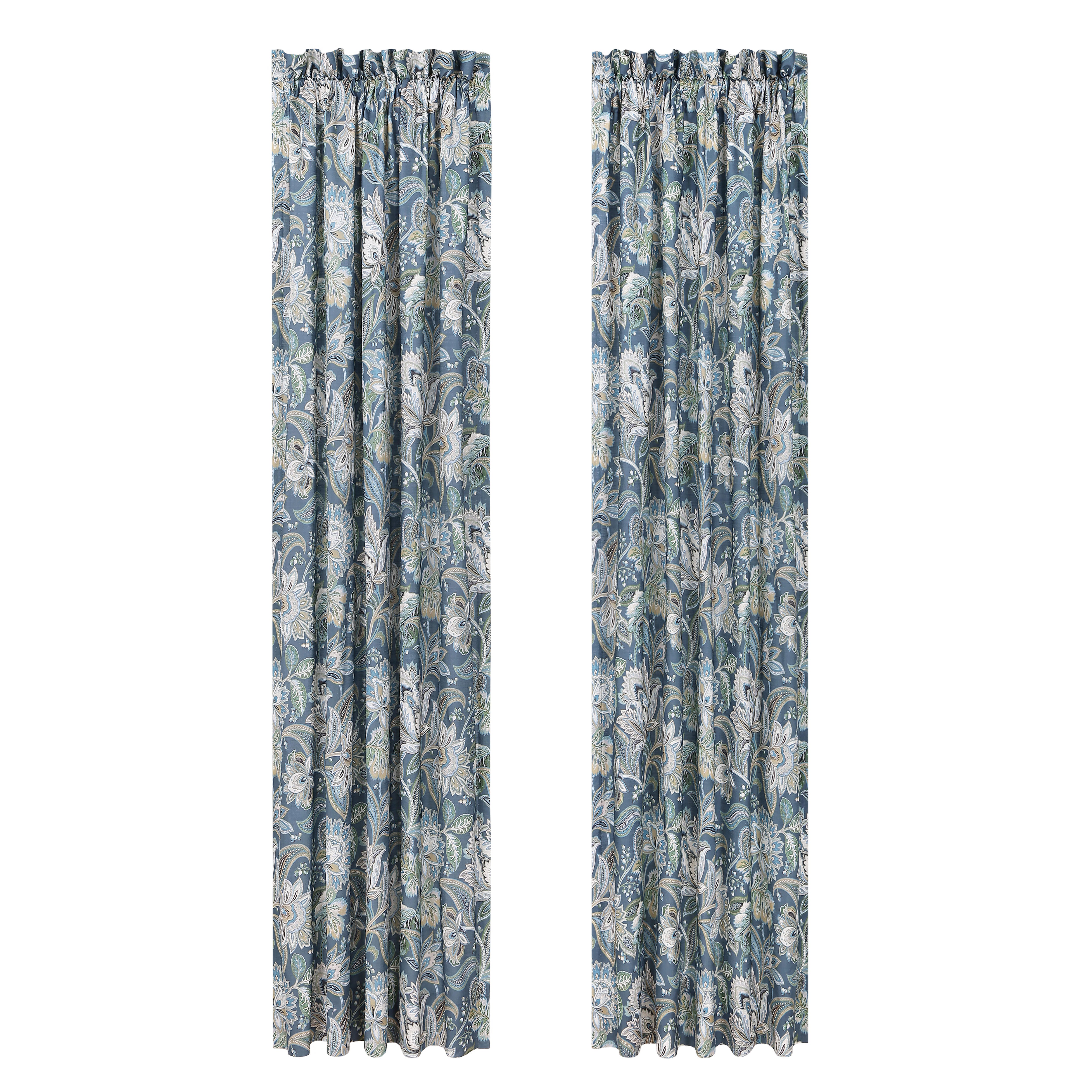 Five Queens Court Michaela 84" Curtain (Set of 2), Prussian Navy, large