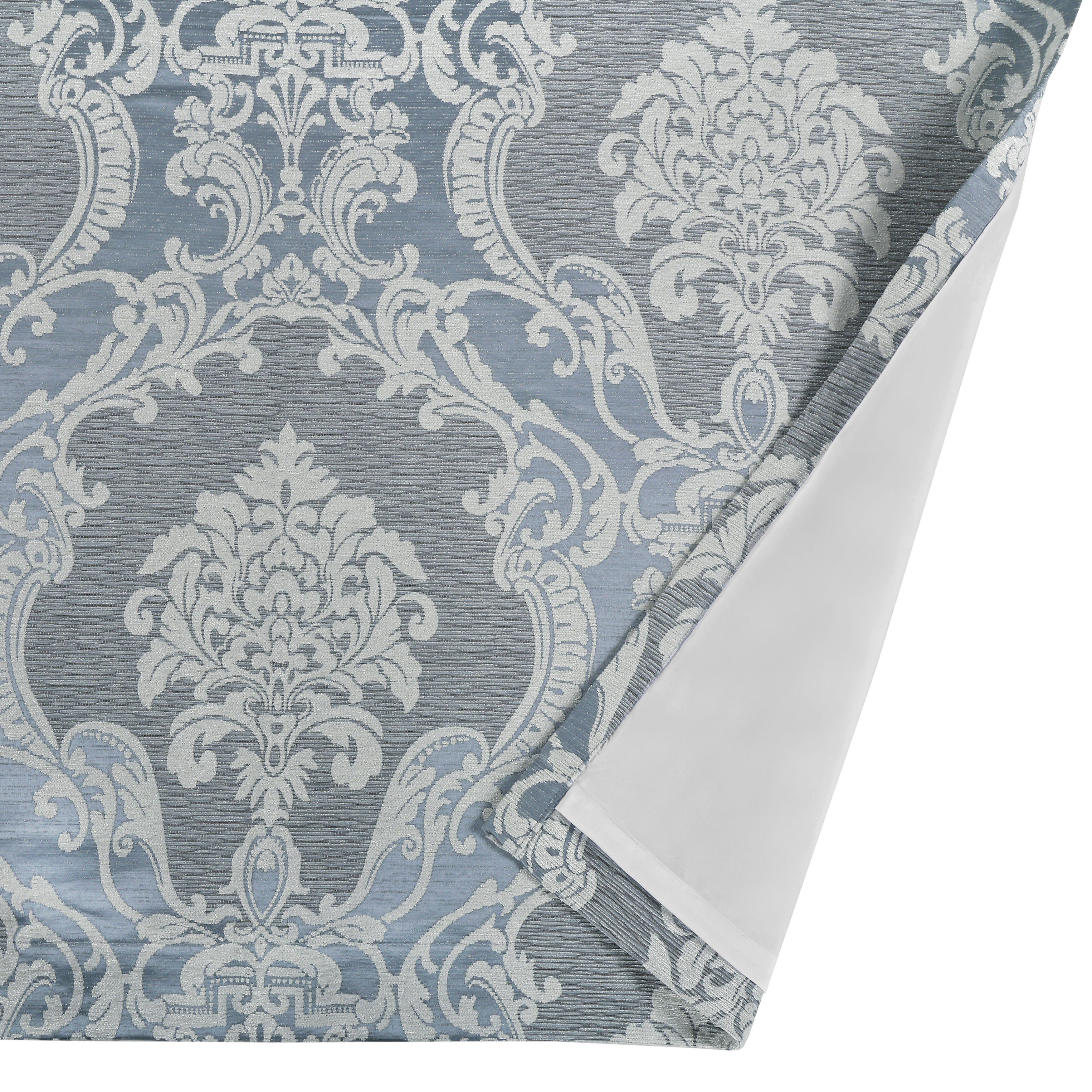 J. Queen New York Queensbury 84" Curtain (Set of 2), Steel Blue, large