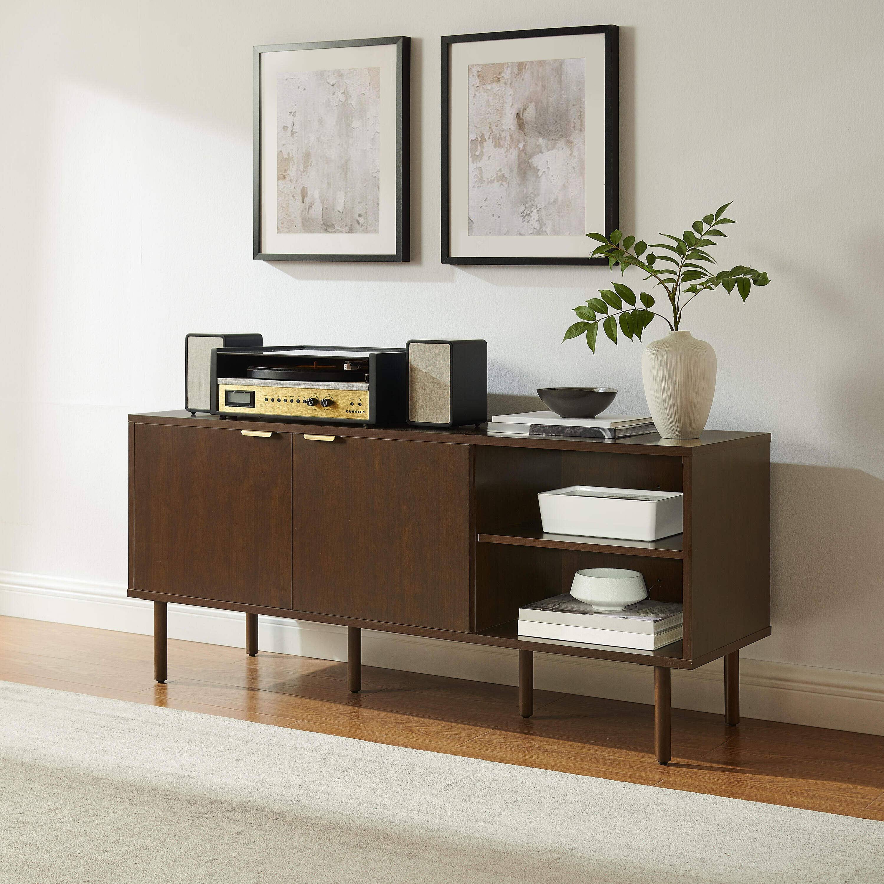 Crosley Furniture Brody 54" Record Player Stand, , large