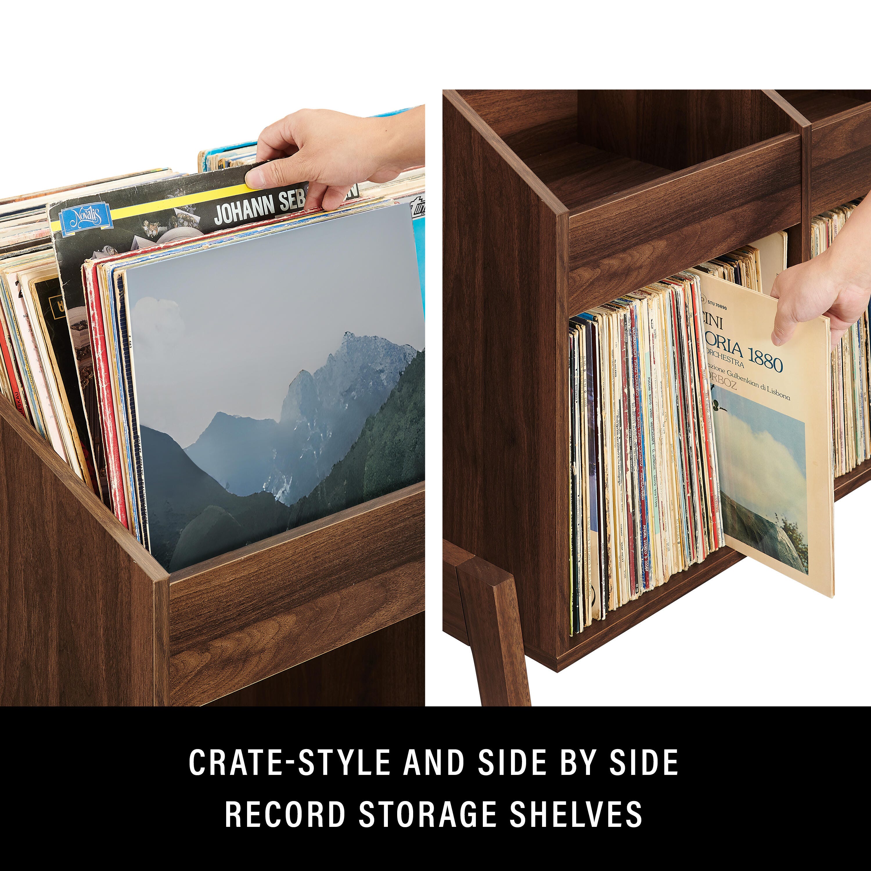 Crosley Furniture Luna 30" Record Storage Stand, , large