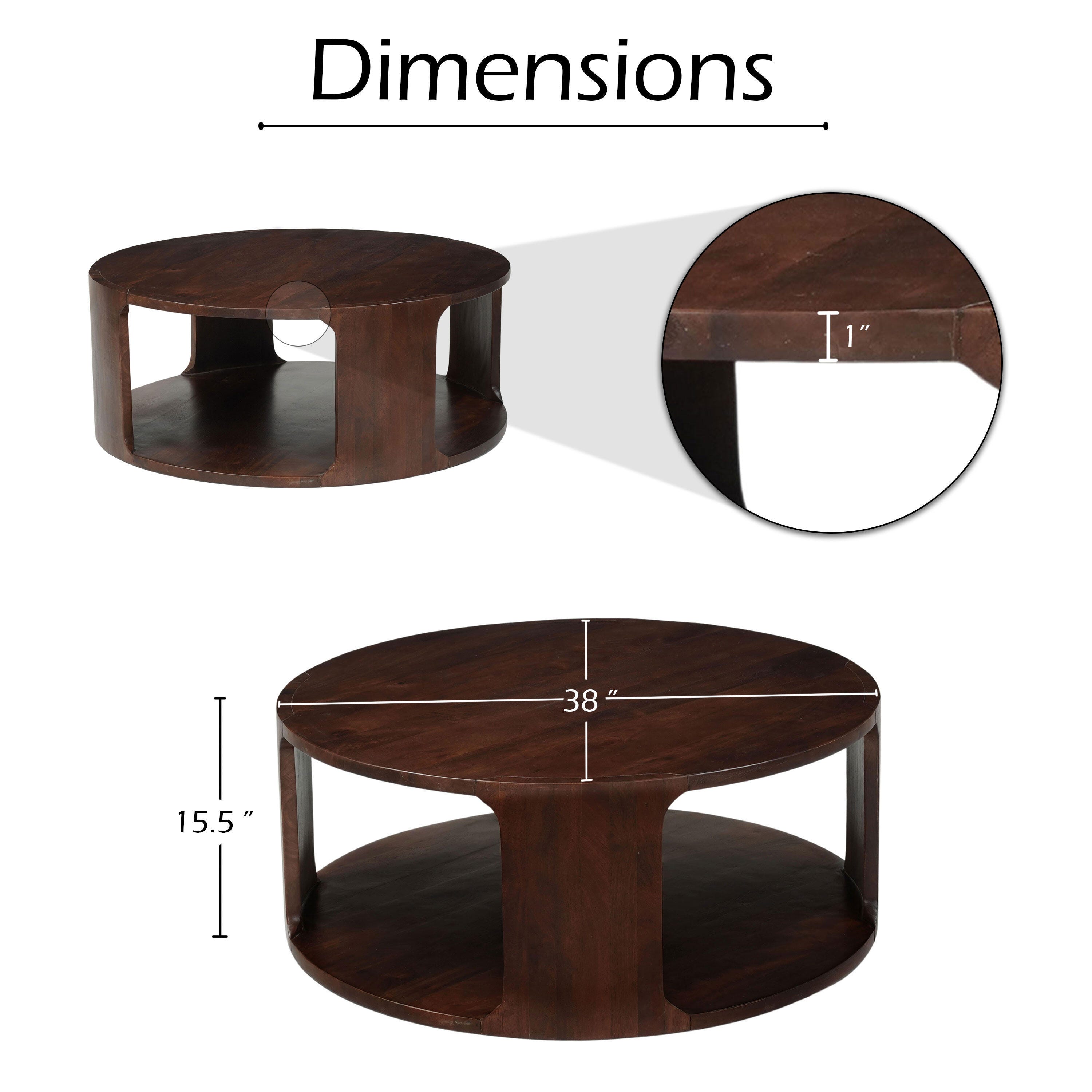 The Urban Port Bard Coffee Table, , large