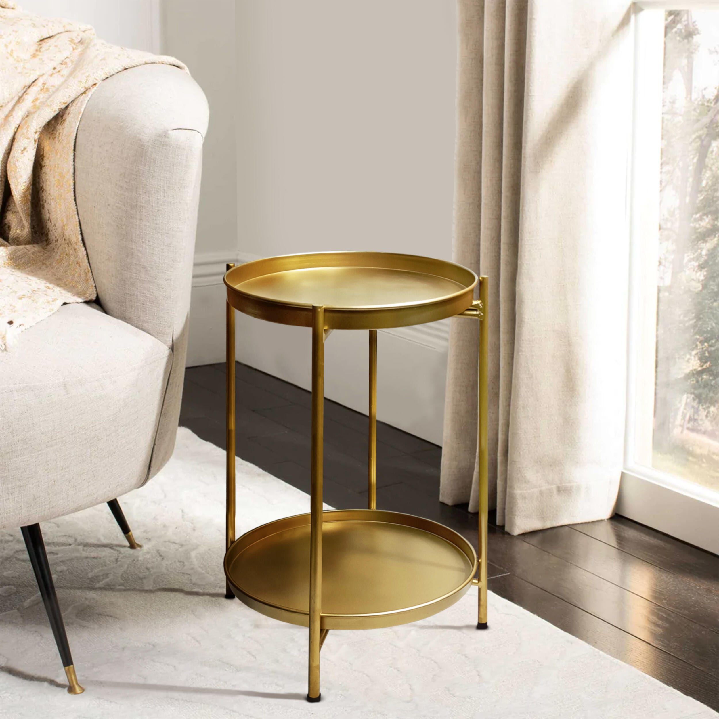 The Urban Port Round End Table, , rollover