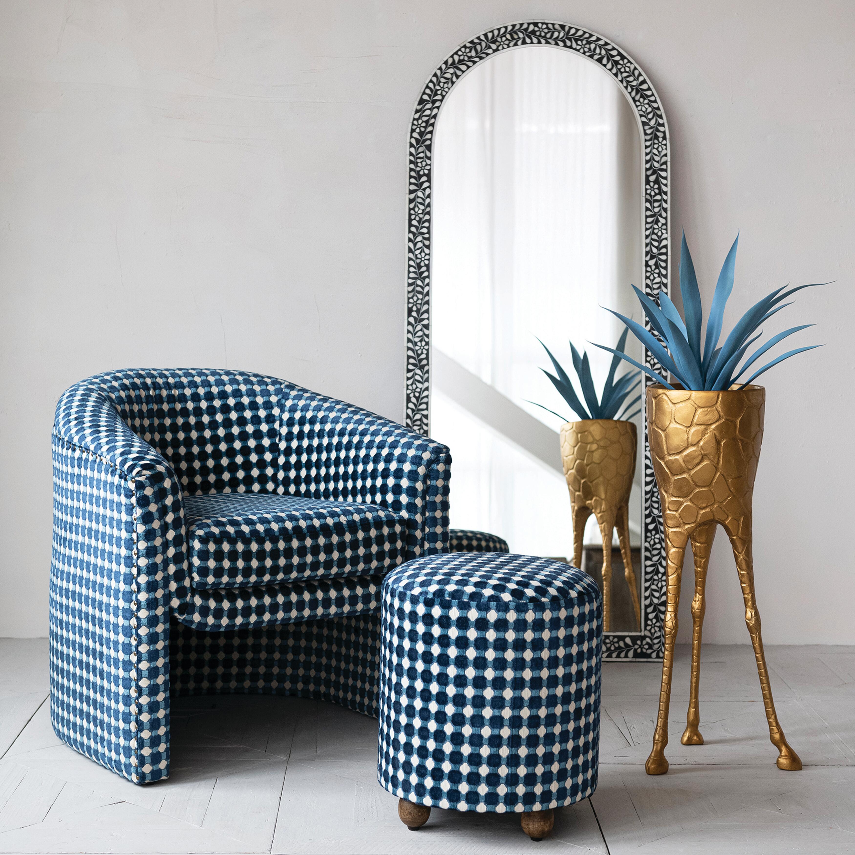 Storied Home Azure Dotline Accent Chair, , rollover
