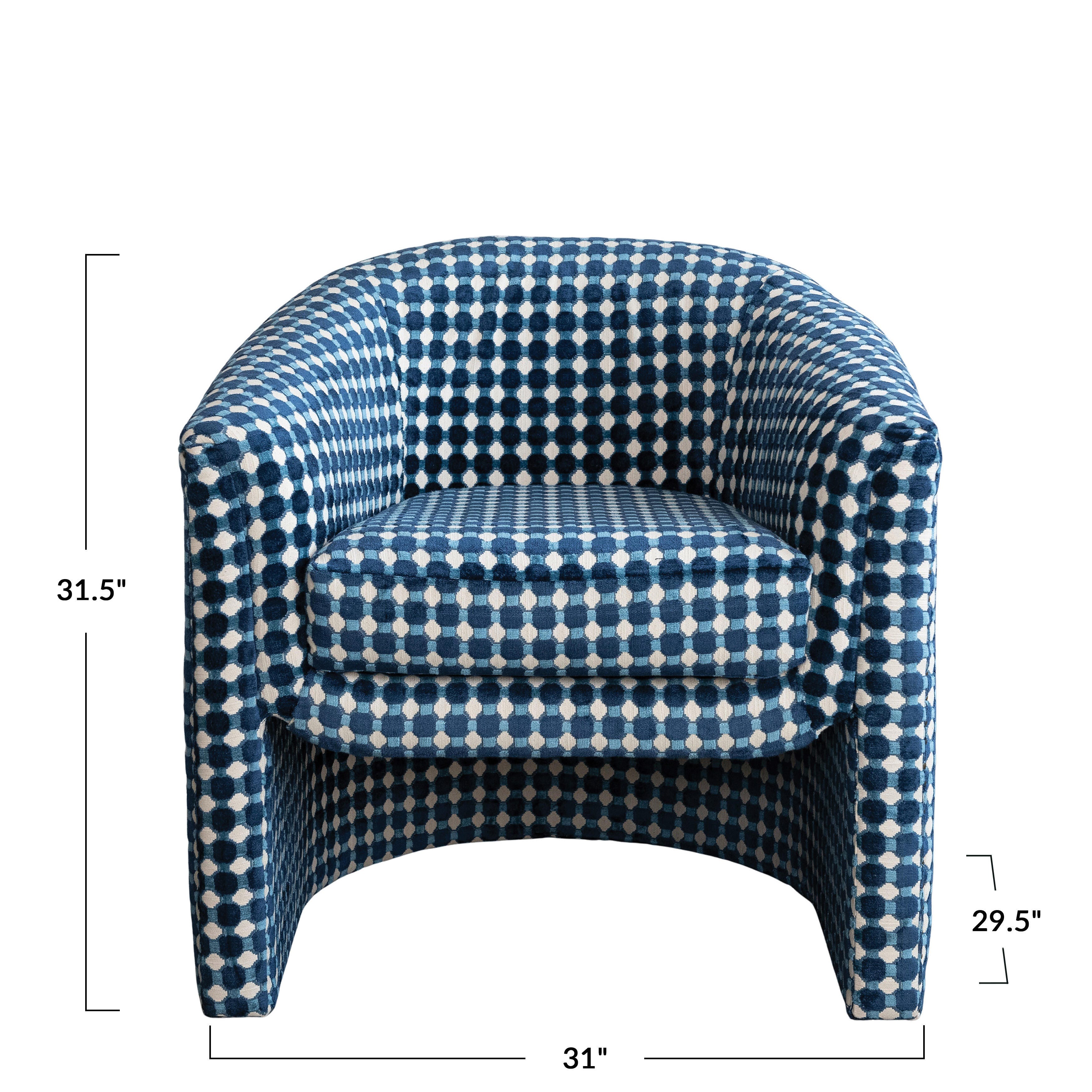 Storied Home Azure Dotline Accent Chair, , large