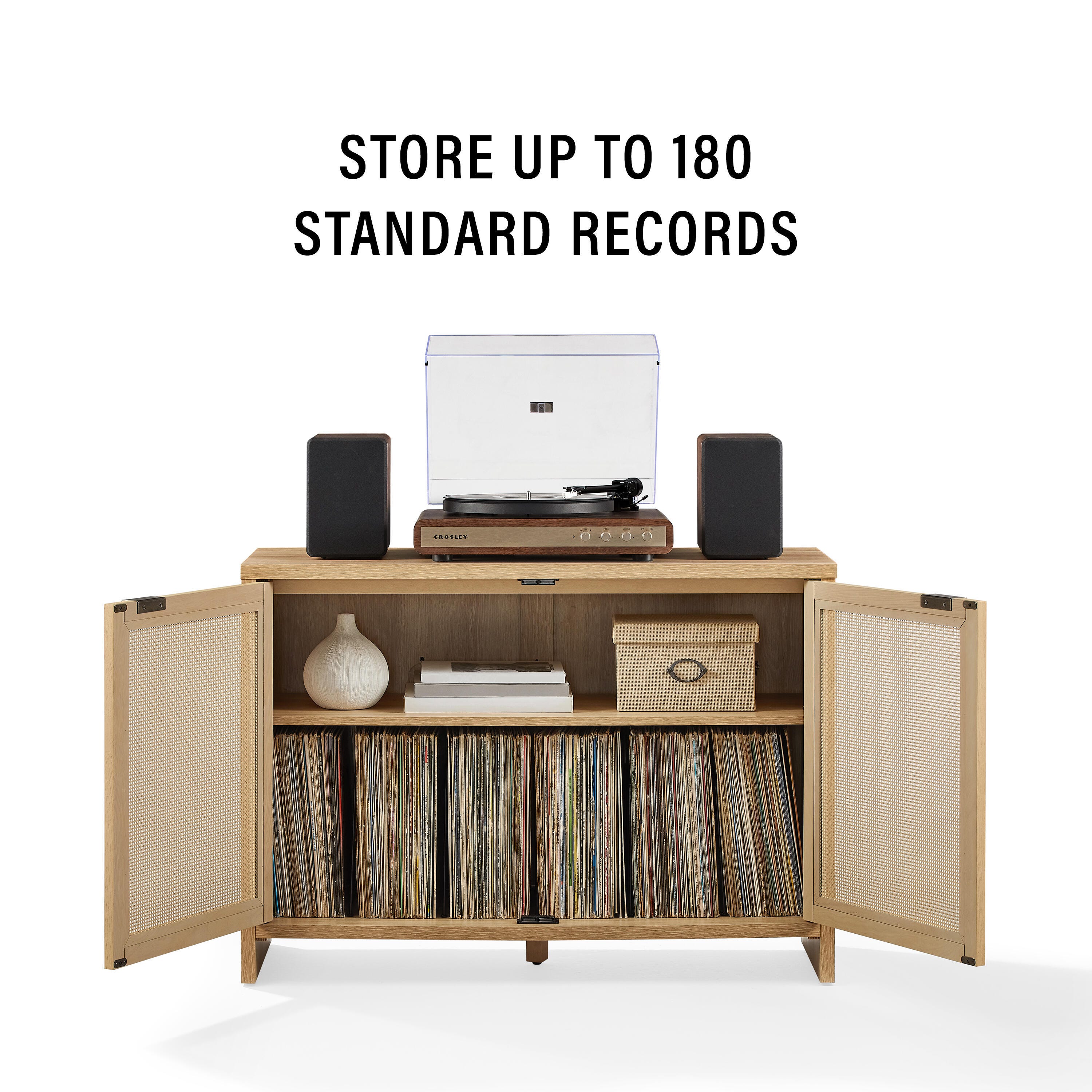 Crosley Furniture Kenji 40" Record Player Cabinet, , large