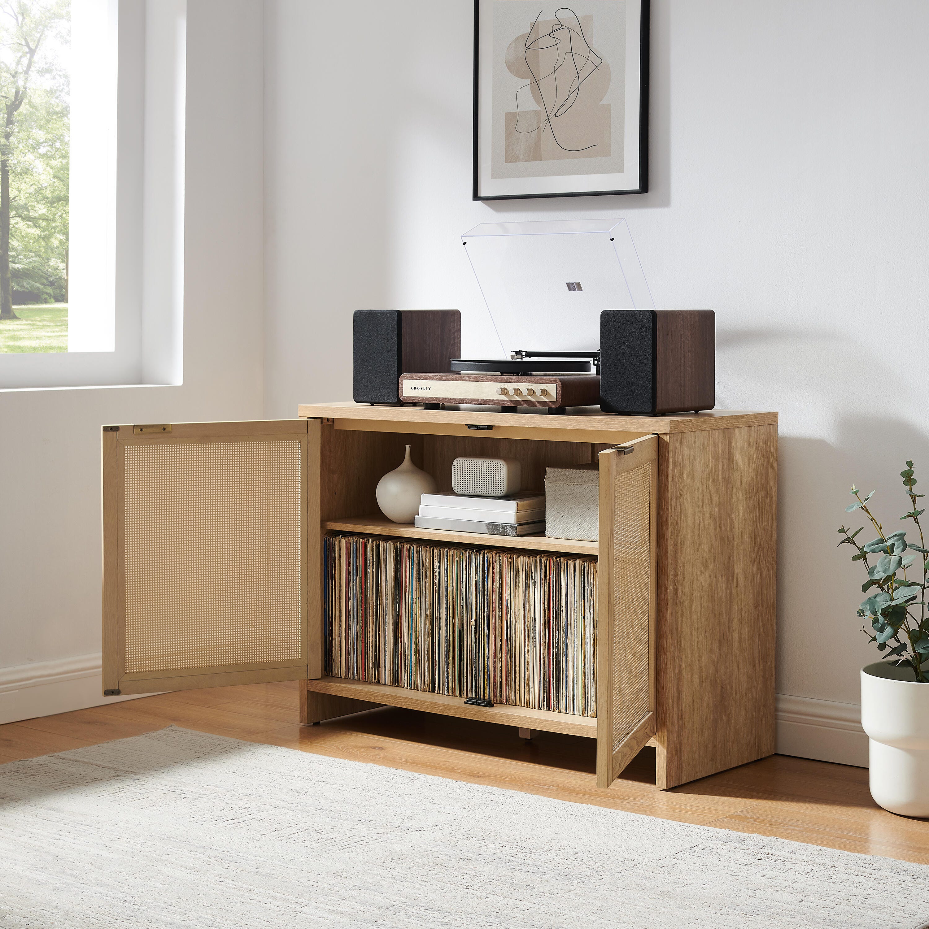 Crosley Furniture Kenji 40" Record Player Cabinet, , large