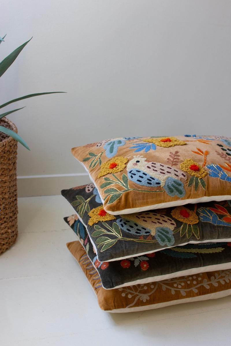 Kalalou Floral Decorative Throw Pillow (Set of 2), , large