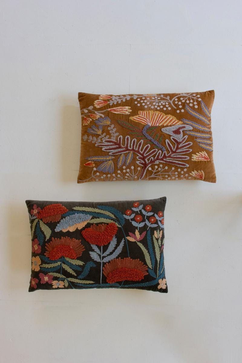 Kalalou Floral Decorative Throw Pillow (Set of 2), , large