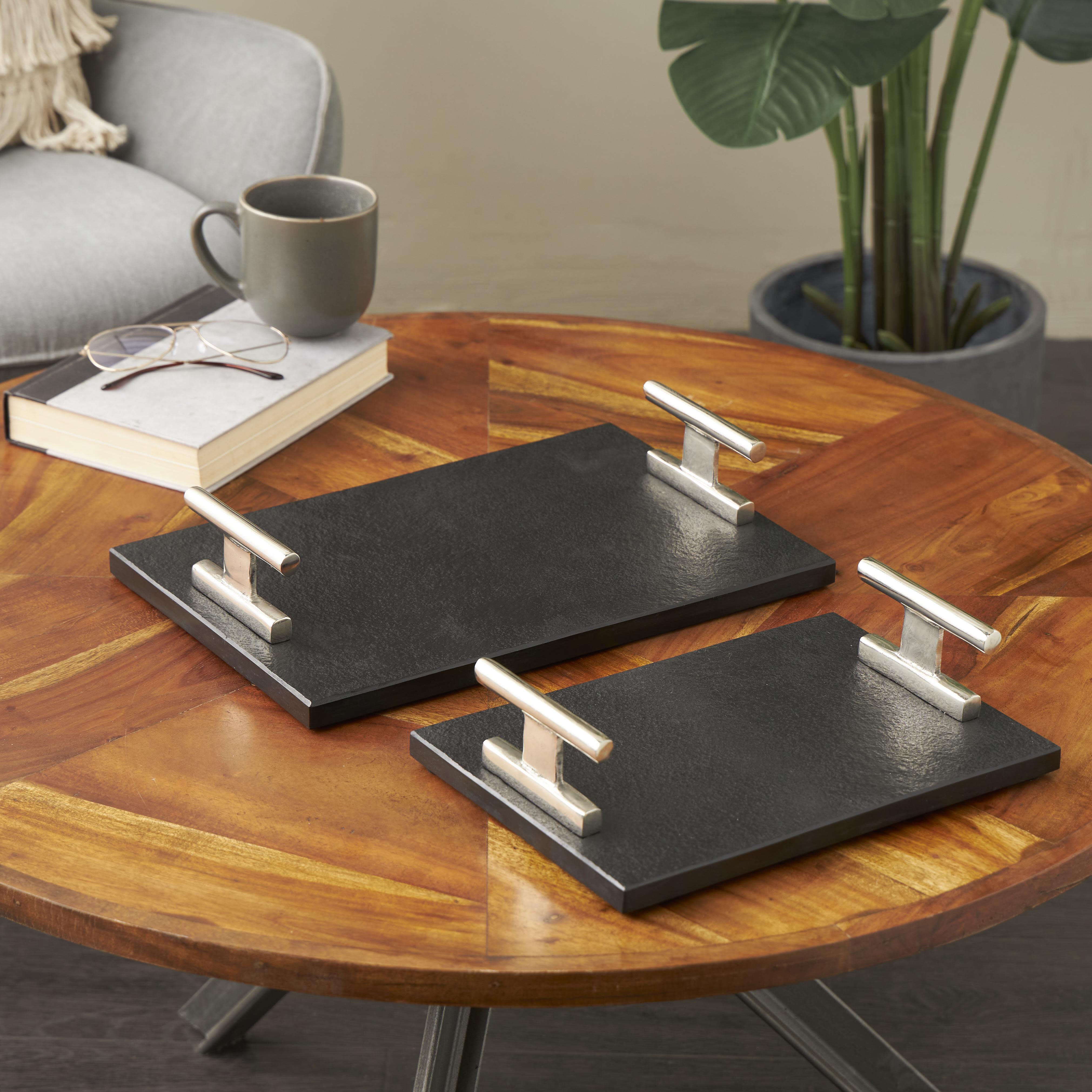 Bayberry Lane Textured Decorative Tray (Set of 2), , rollover