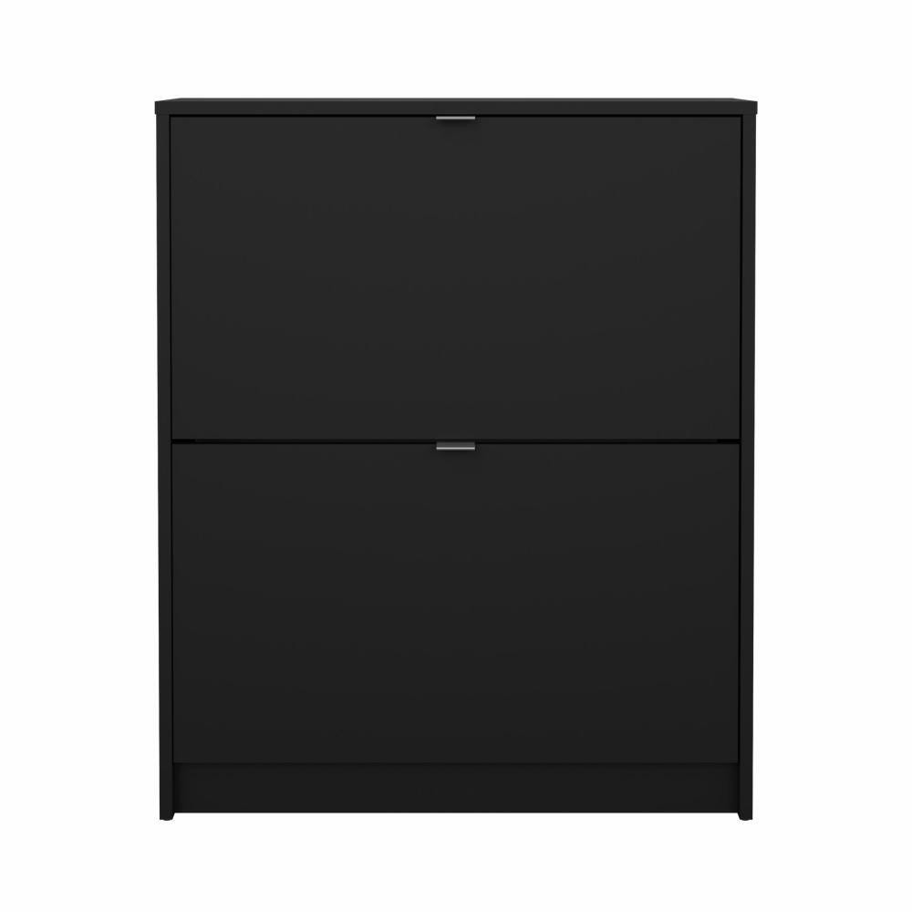 Tvilum Bright 2-Drawer Shoe Storage Cabinet, Black, large