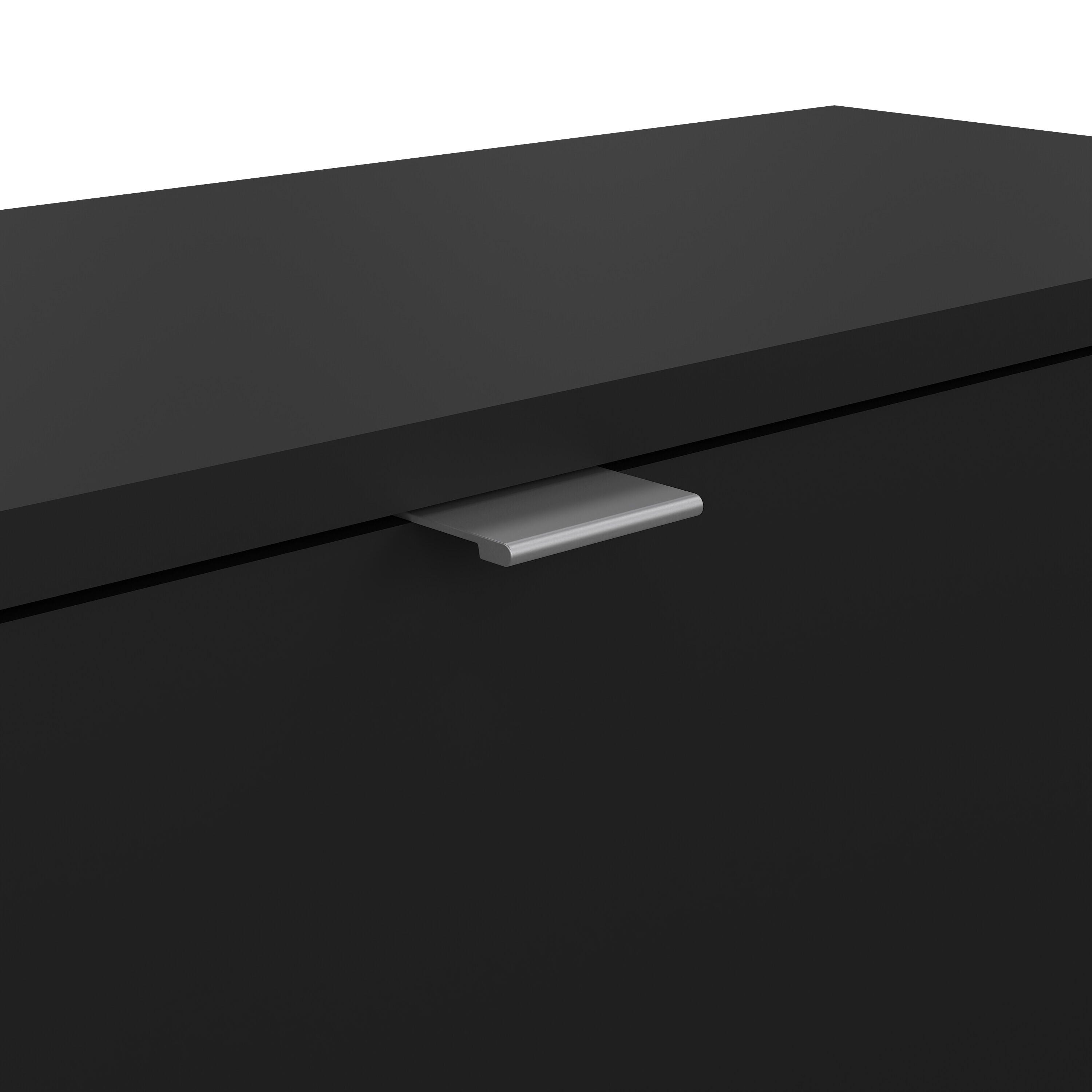 Tvilum Bright 2-Drawer Shoe Storage Cabinet, Black, large