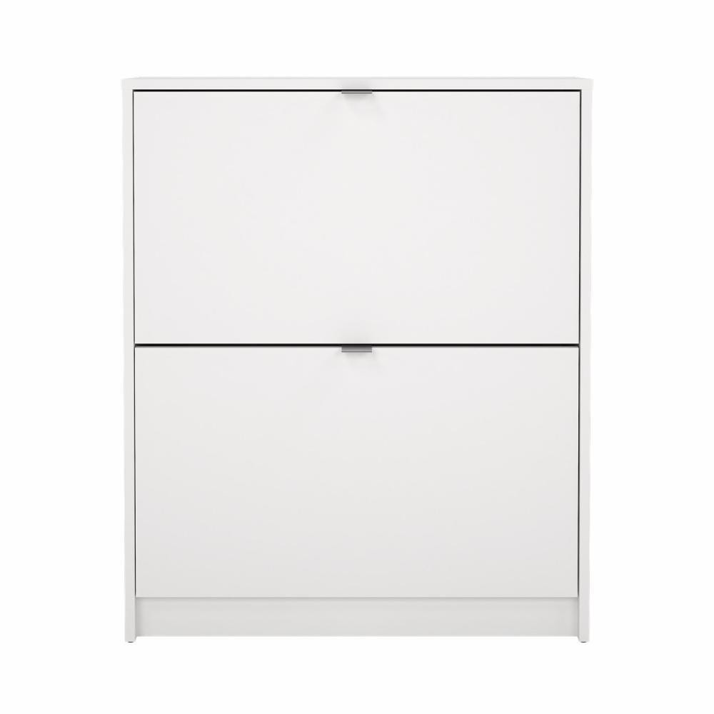 Tvilum Bright 2-Drawer Shoe Storage Cabinet, White, large