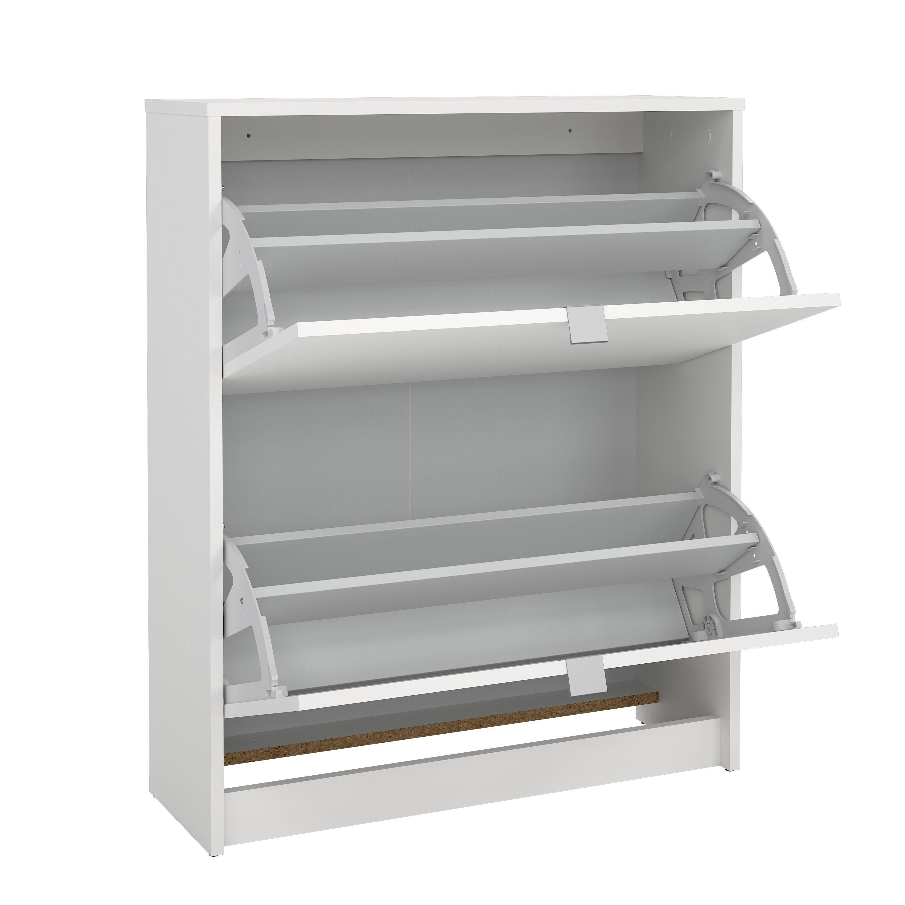 Tvilum Bright 2-Drawer Shoe Storage Cabinet, White, large