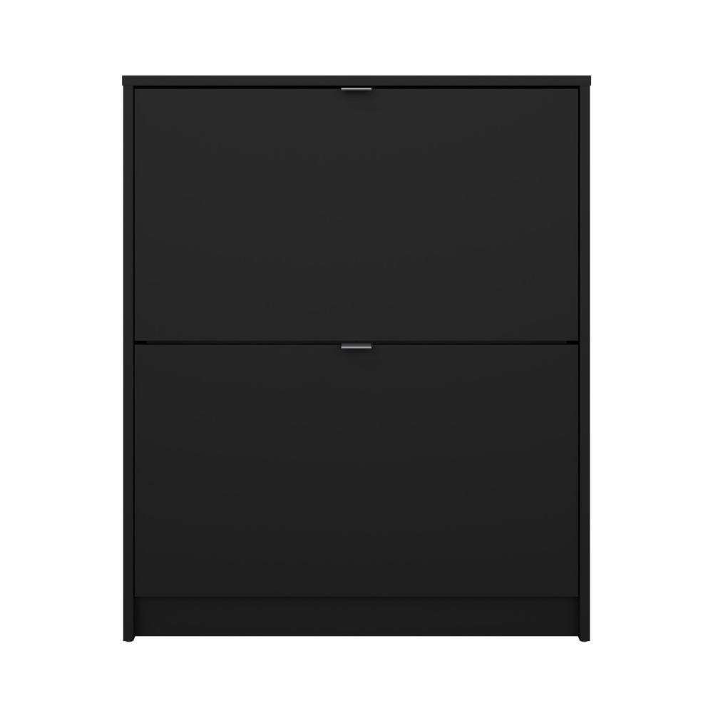 Tvilum Bright 2-Drawer Shoe Cabinet, Black, large