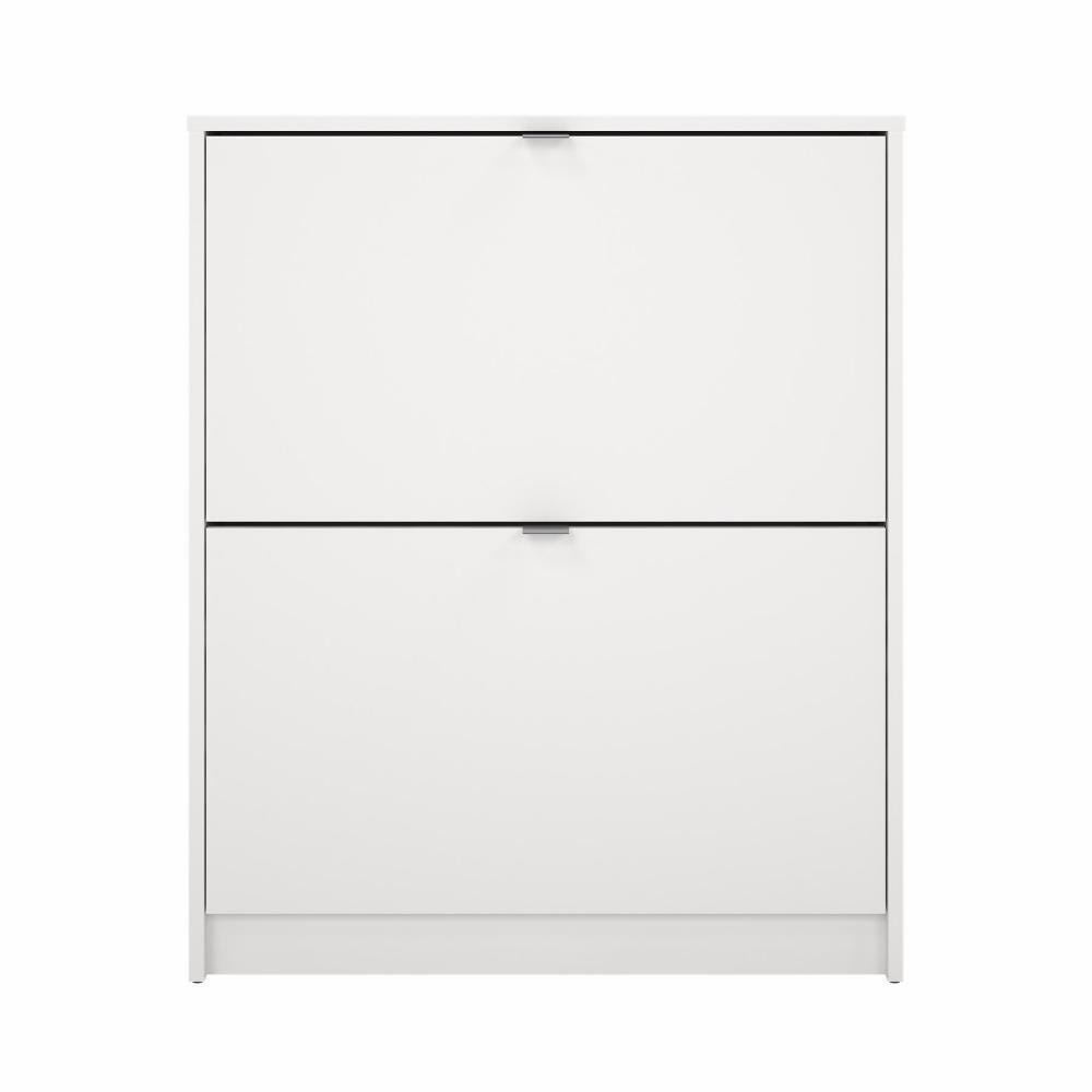 Tvilum Bright 2-Drawer Shoe Cabinet, White, large