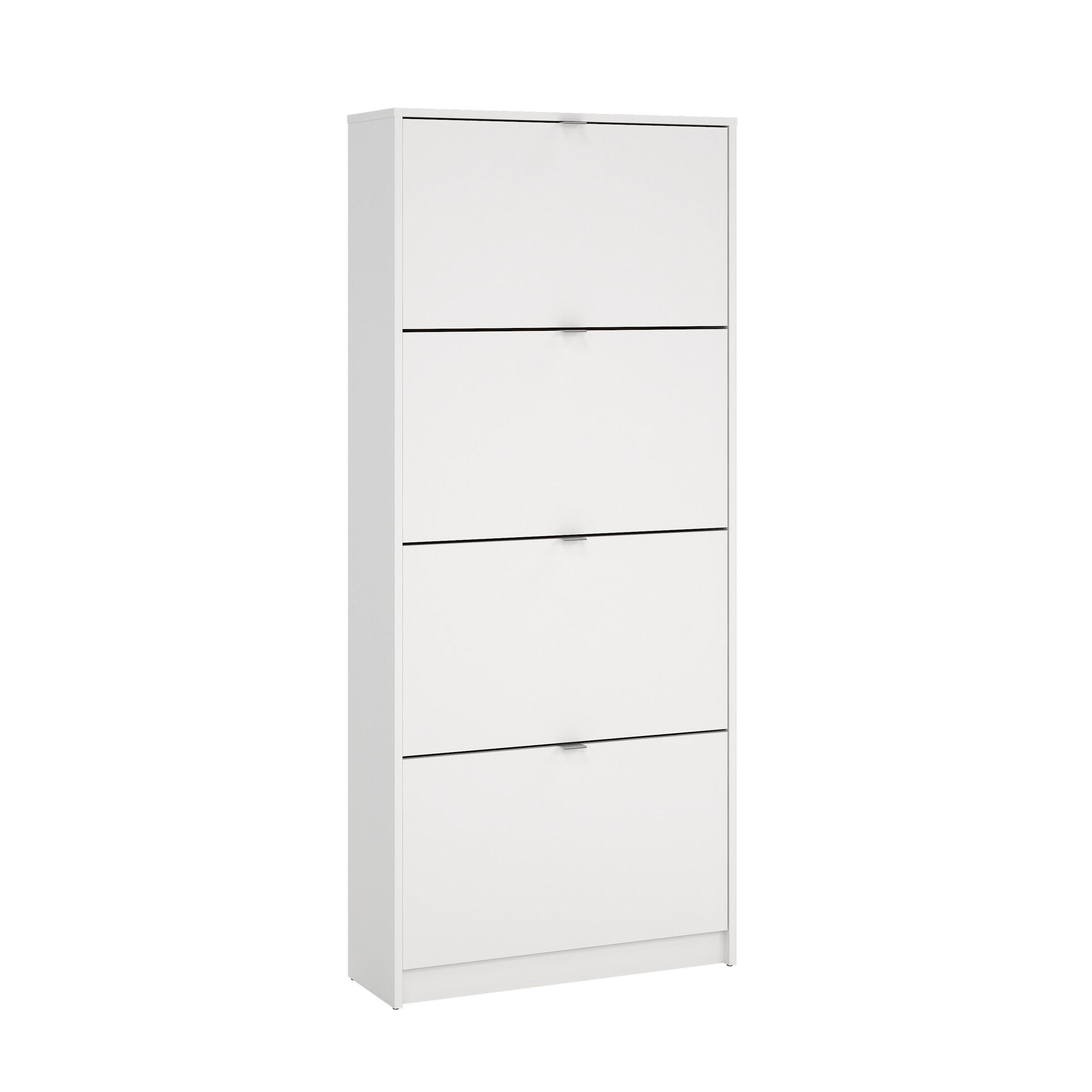 Tvilum Bright 4-Drawer Shoe Cabinet, White, large
