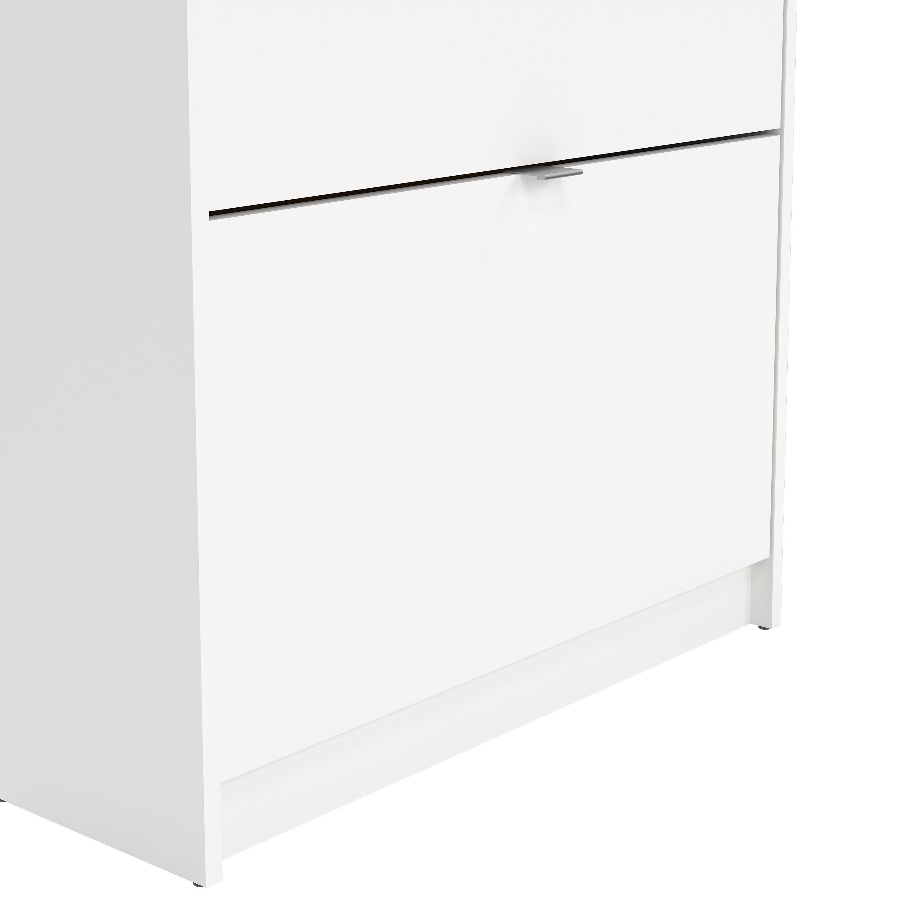 Tvilum Bright 4-Drawer Shoe Cabinet, White, large