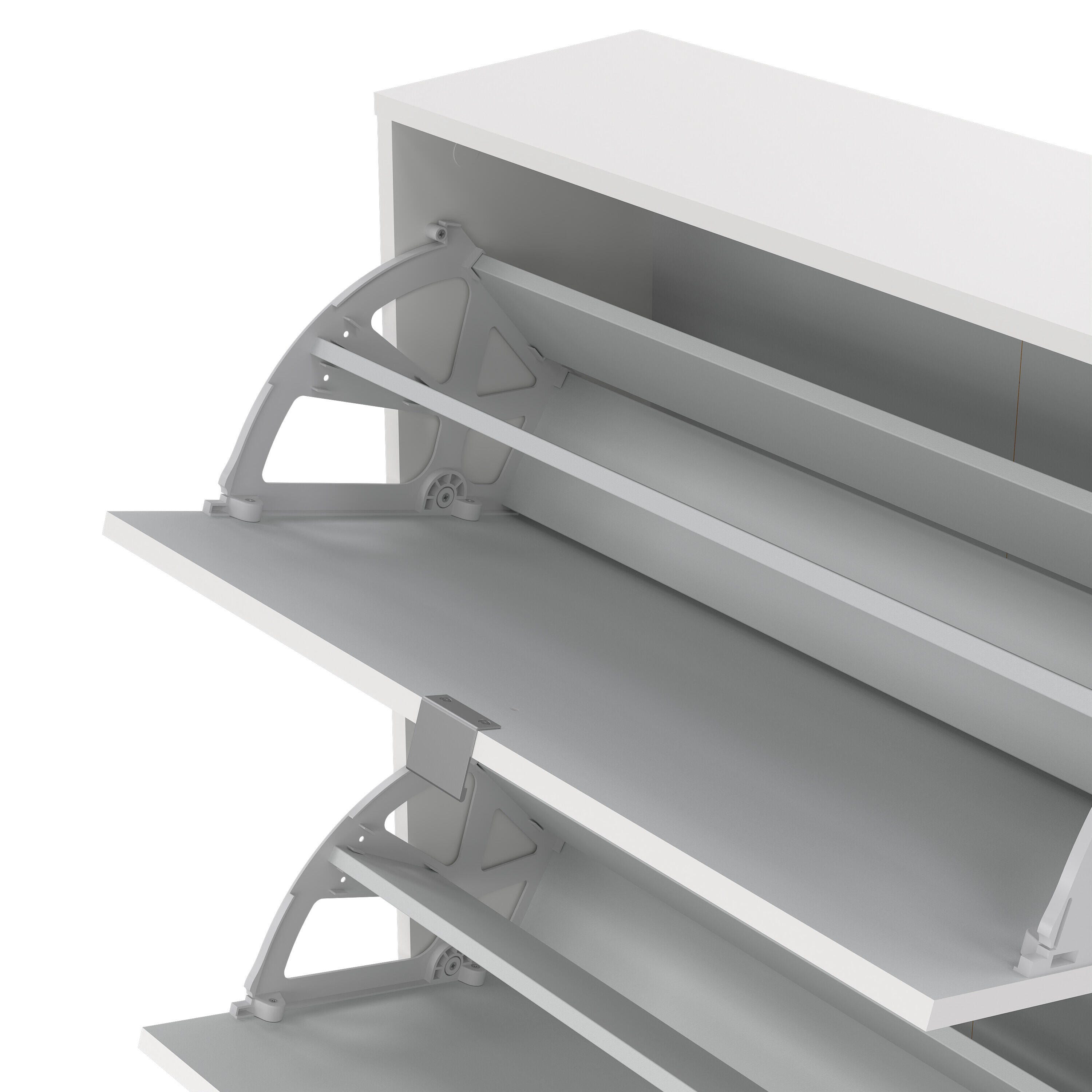 Tvilum Bright 4-Drawer Shoe Cabinet, White, large
