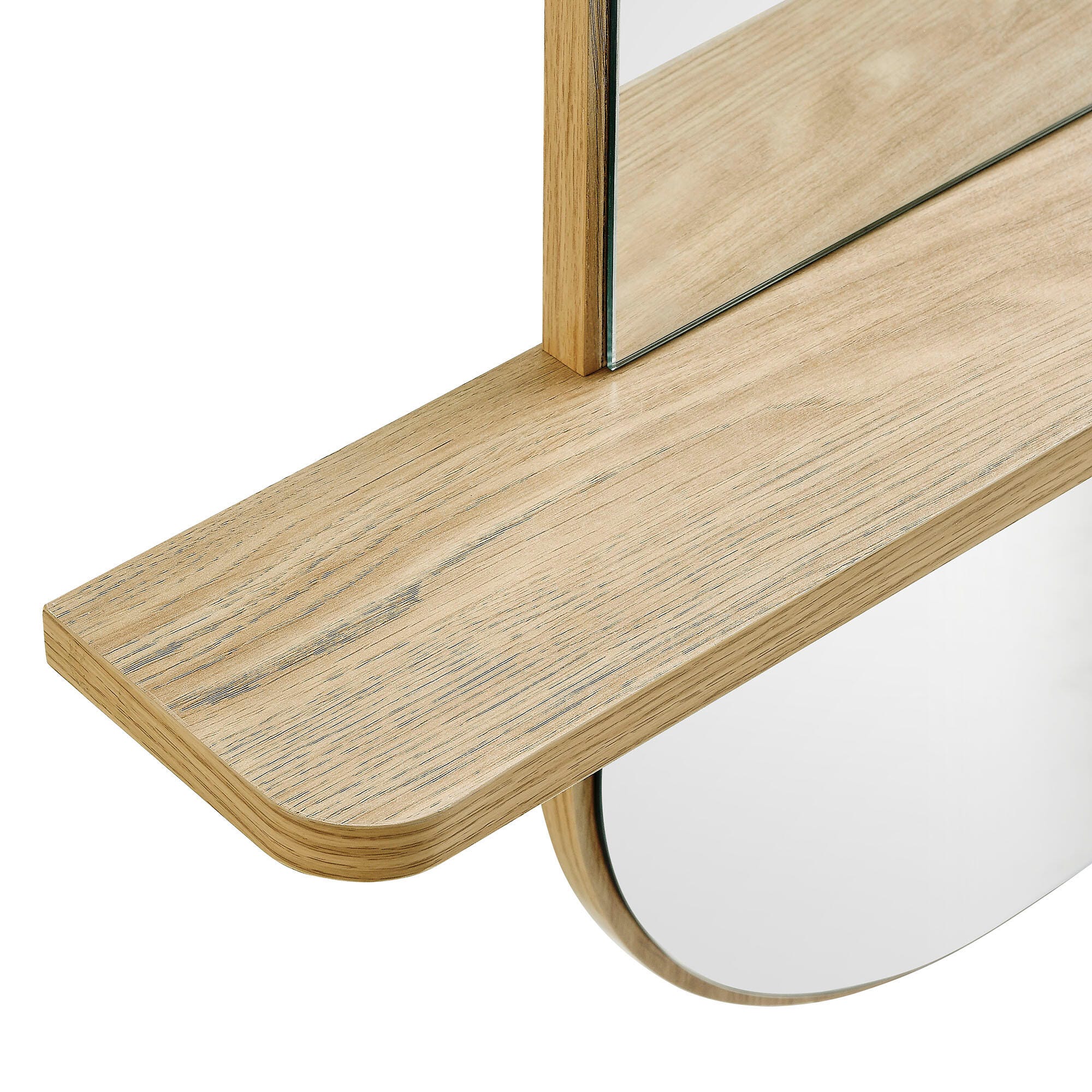 Modway Solstice Wall Mirror, Oak, large