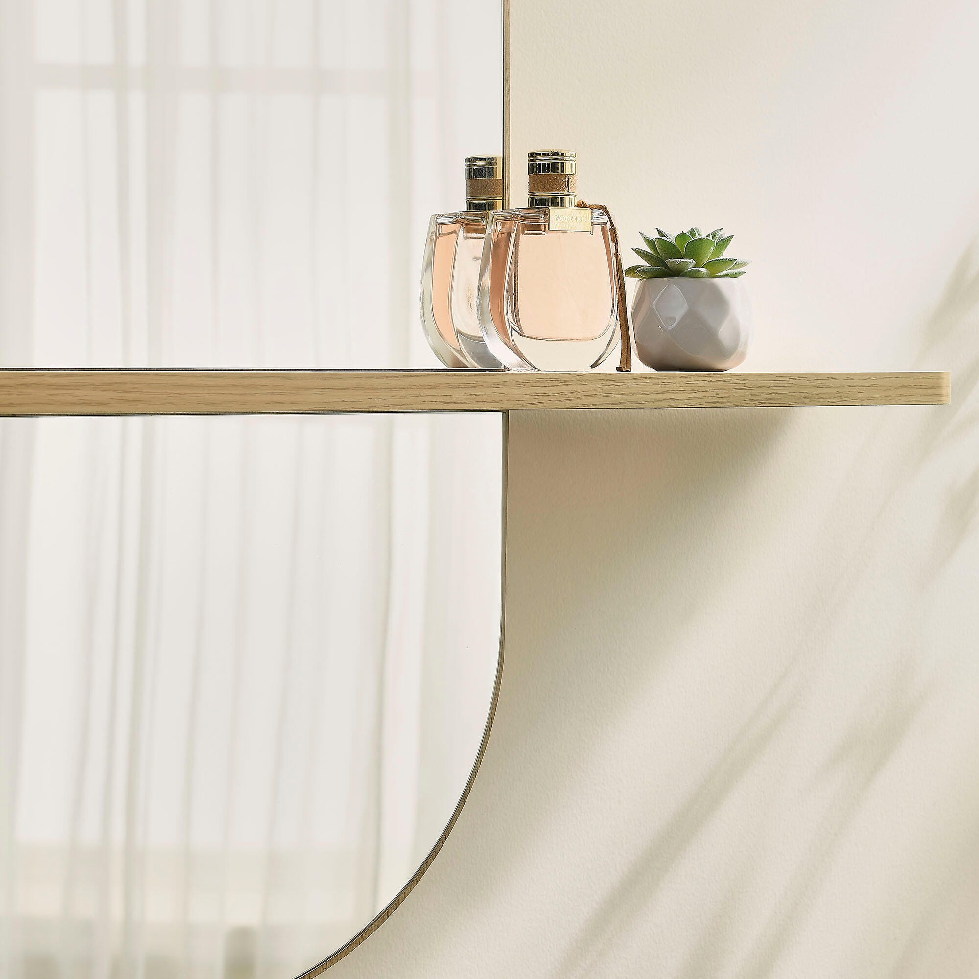 Modway Solstice Wall Mirror, Oak, large