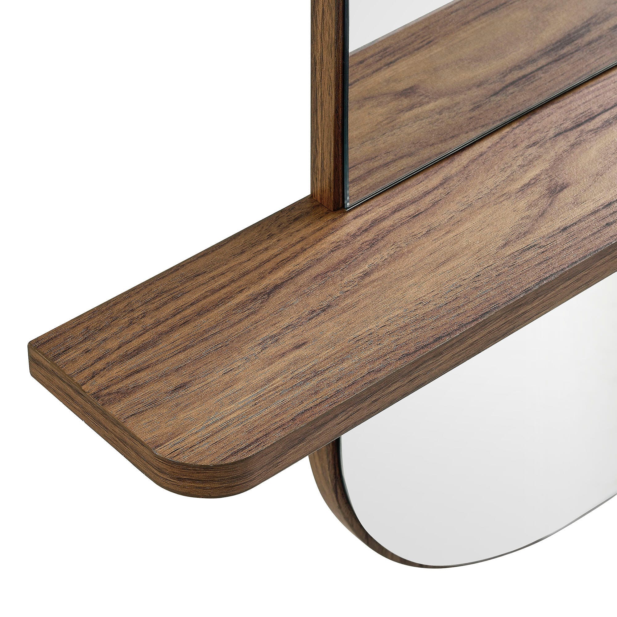 Modway Solstice Wall Mirror, Walnut, large