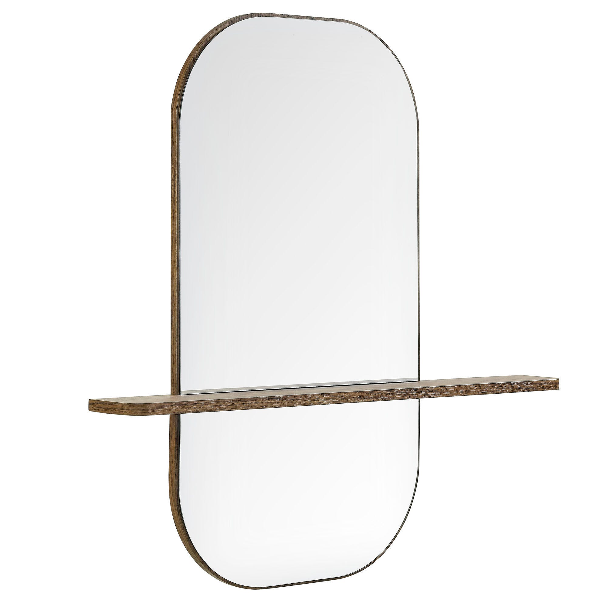 Modway Solstice Wall Mirror, Walnut, large