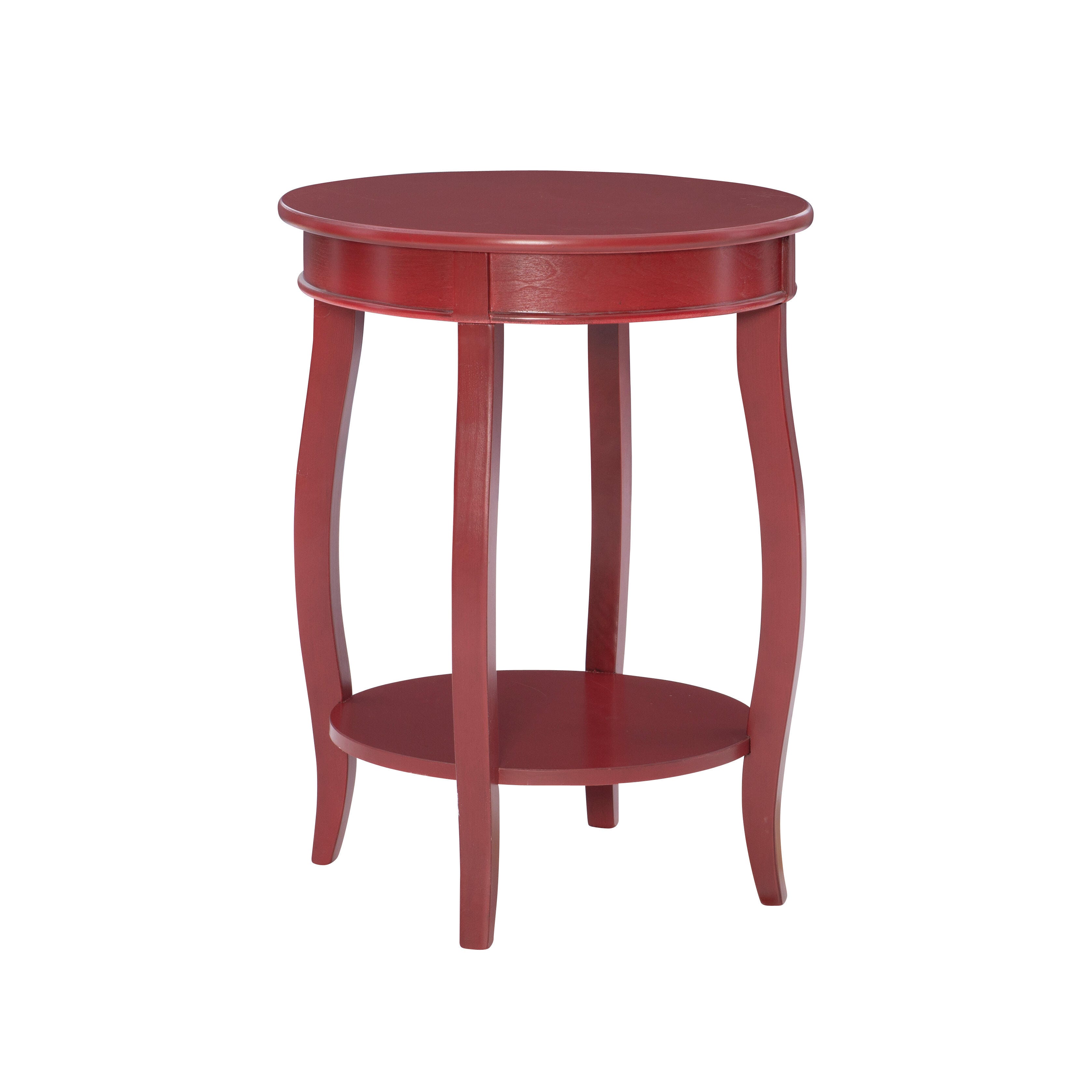 Linon Miller Accent Table, Red, large