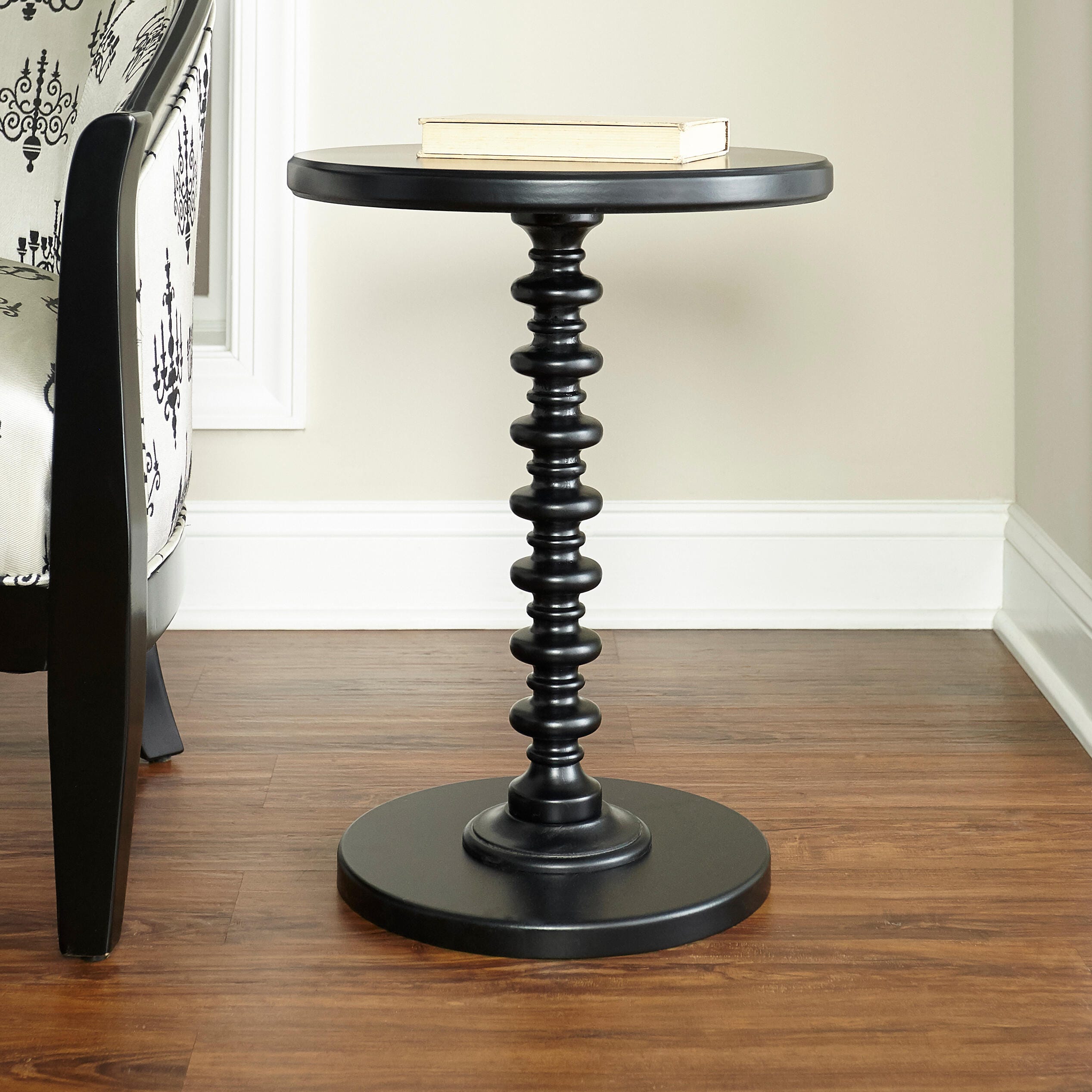 Linon Elina Accent Table, Black, rollover