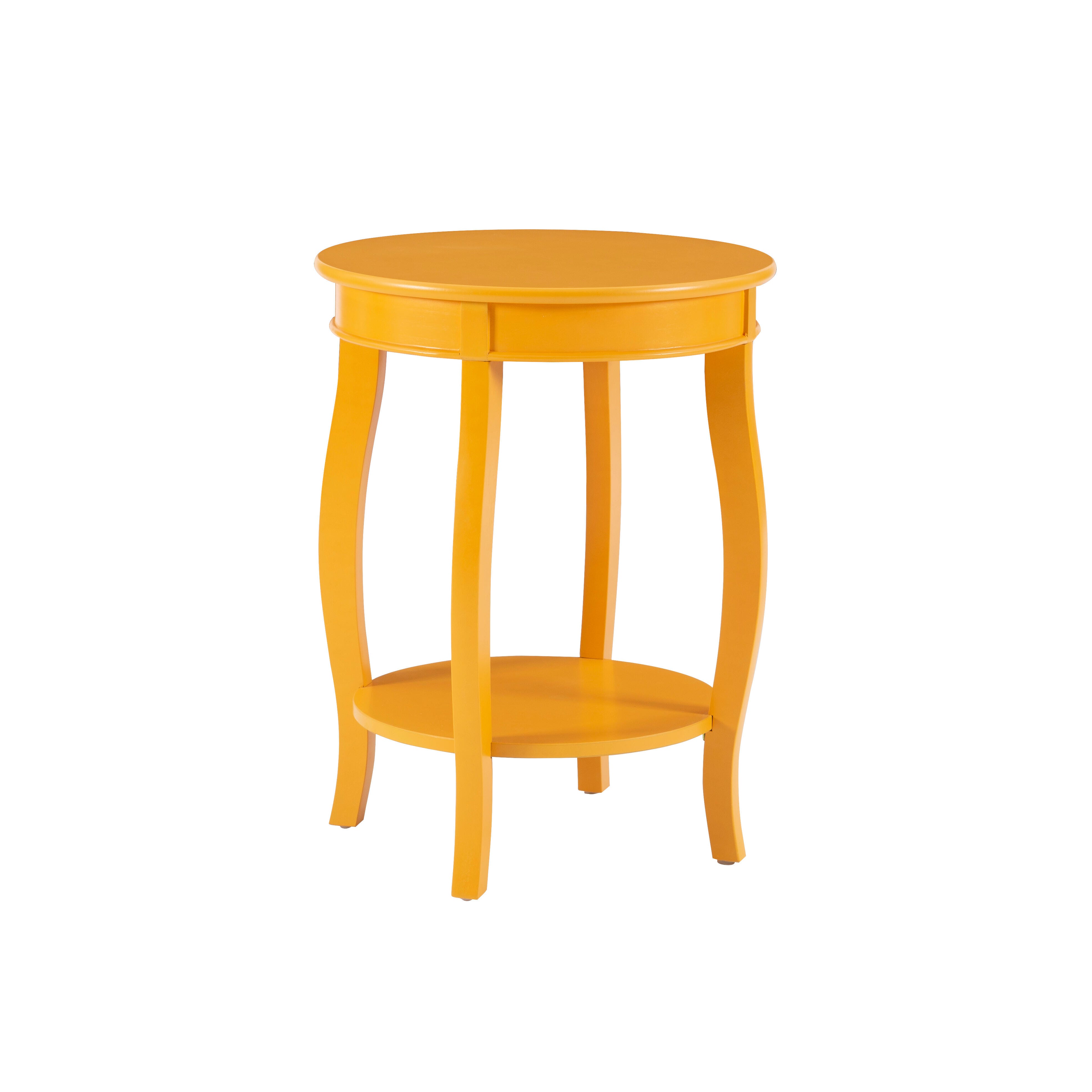 Linon Miller Accent Table, Yellow, large