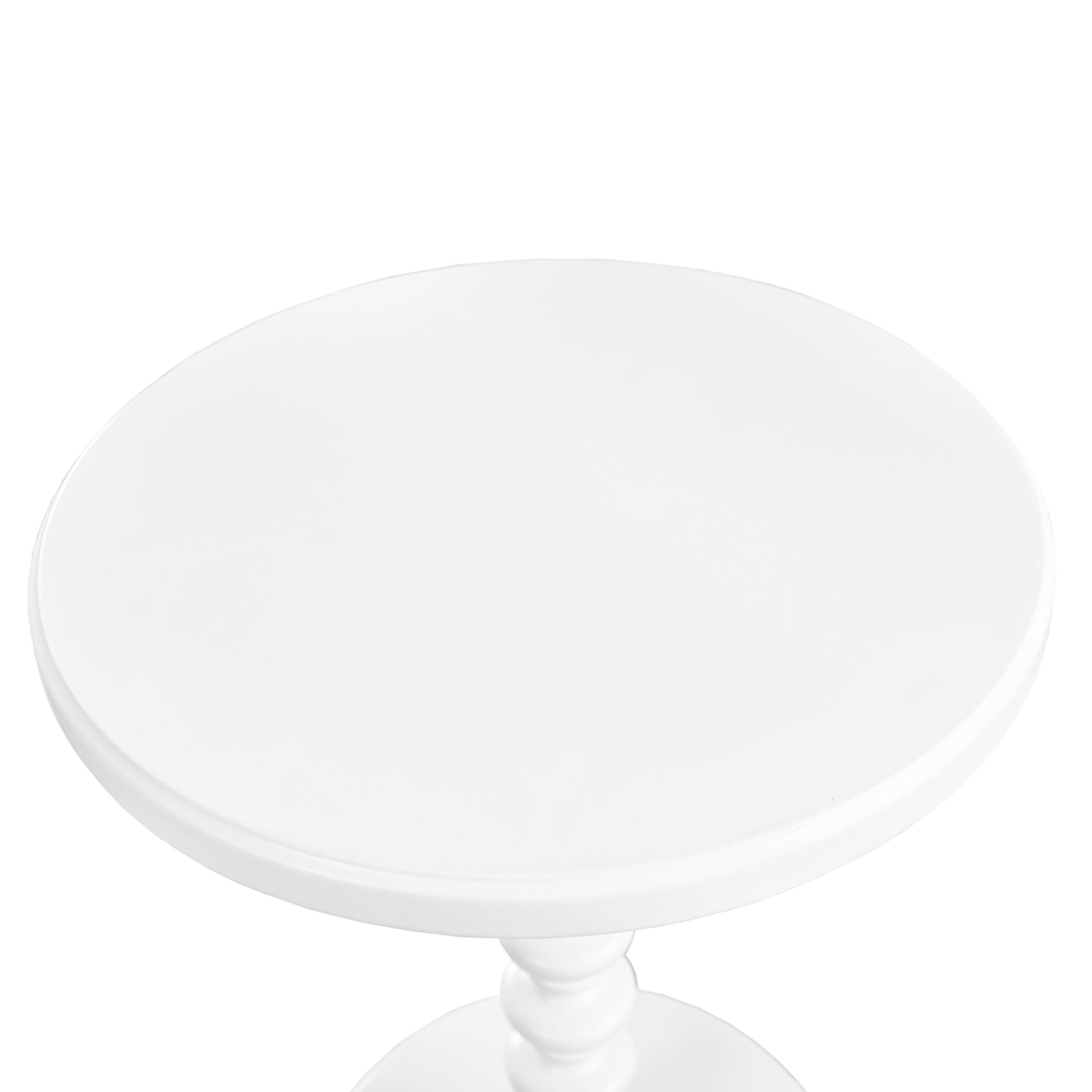Linon Elina Accent Table, White, large