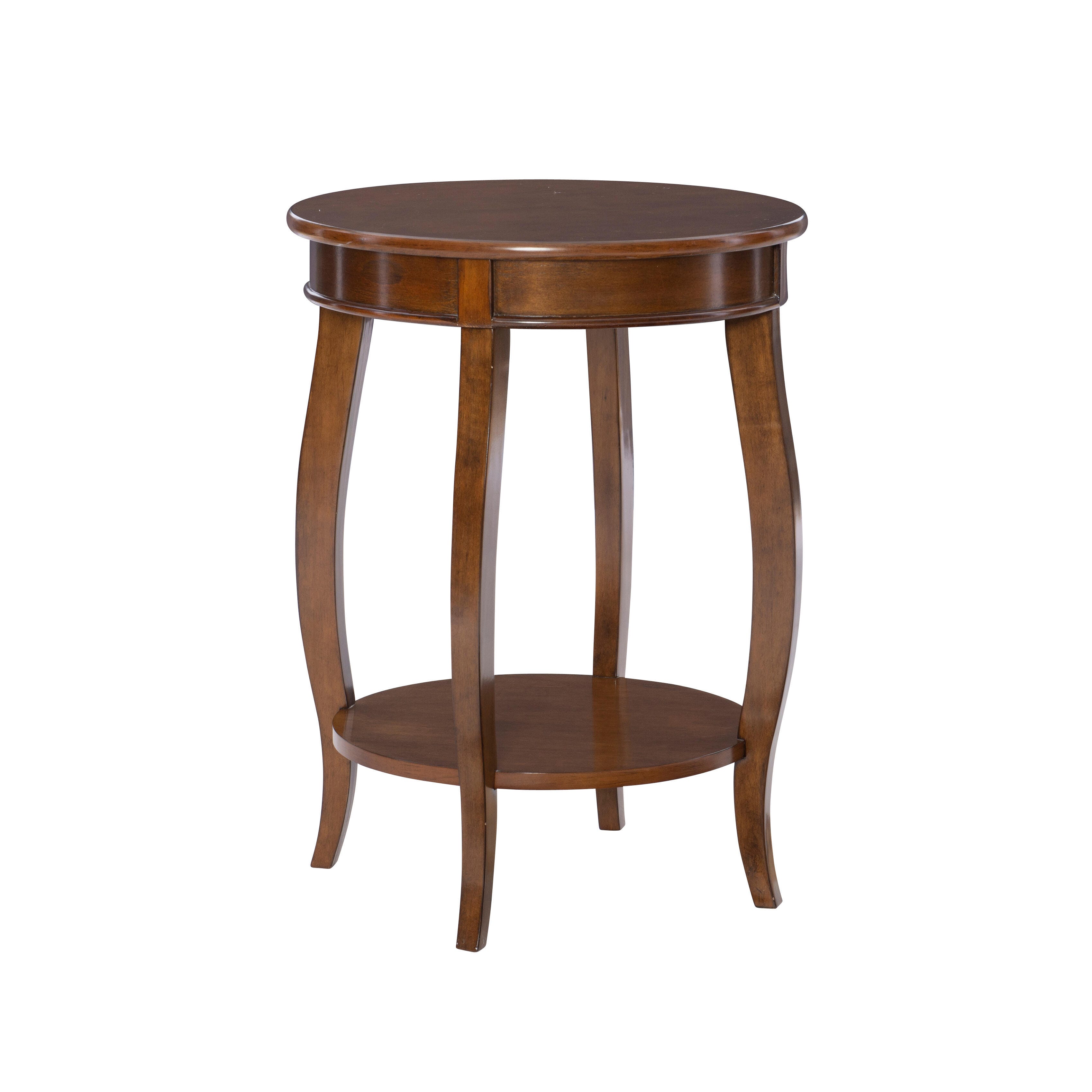 Linon Miller Accent Table, Hazelnut, large