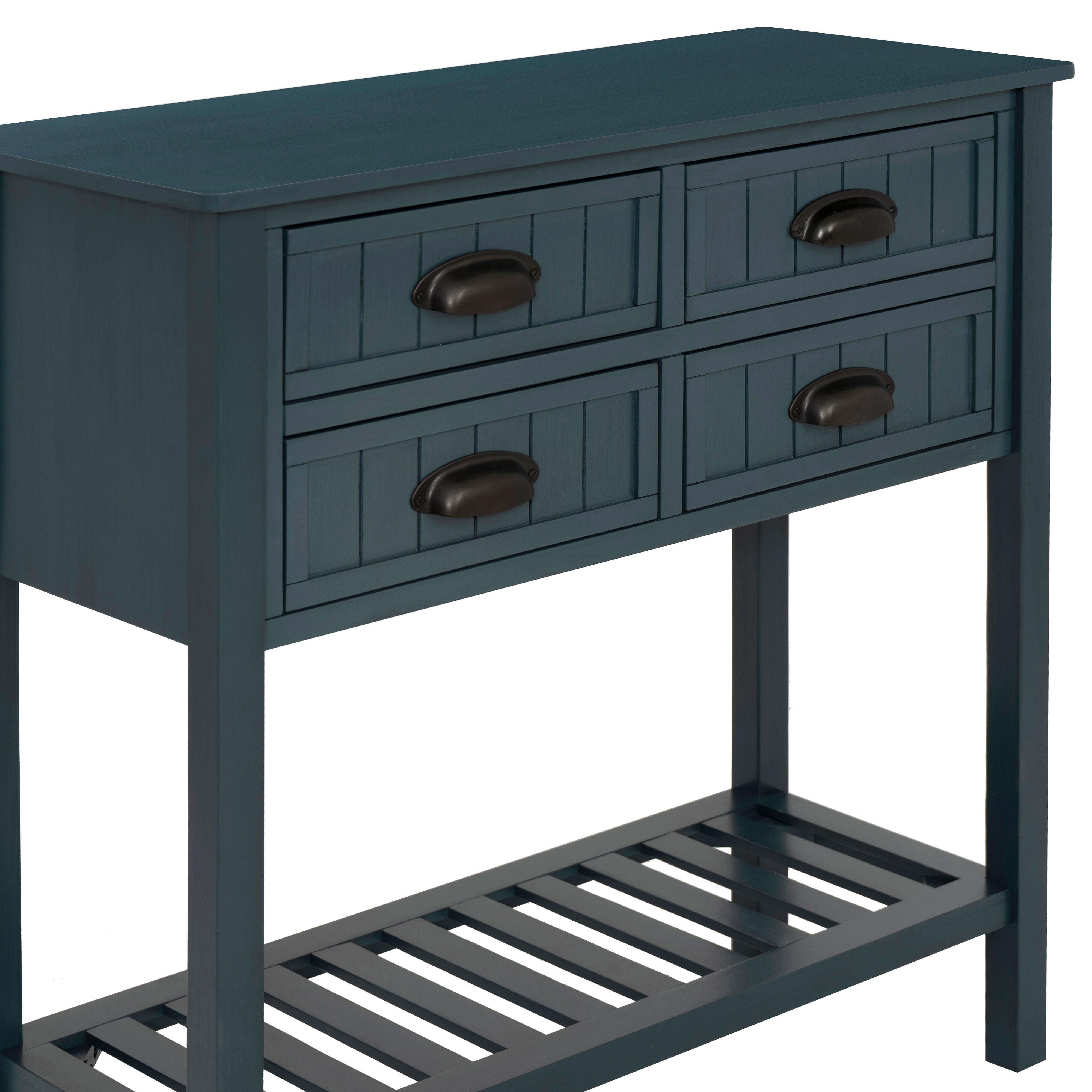 Linon Bowen Console Table, Navy, large