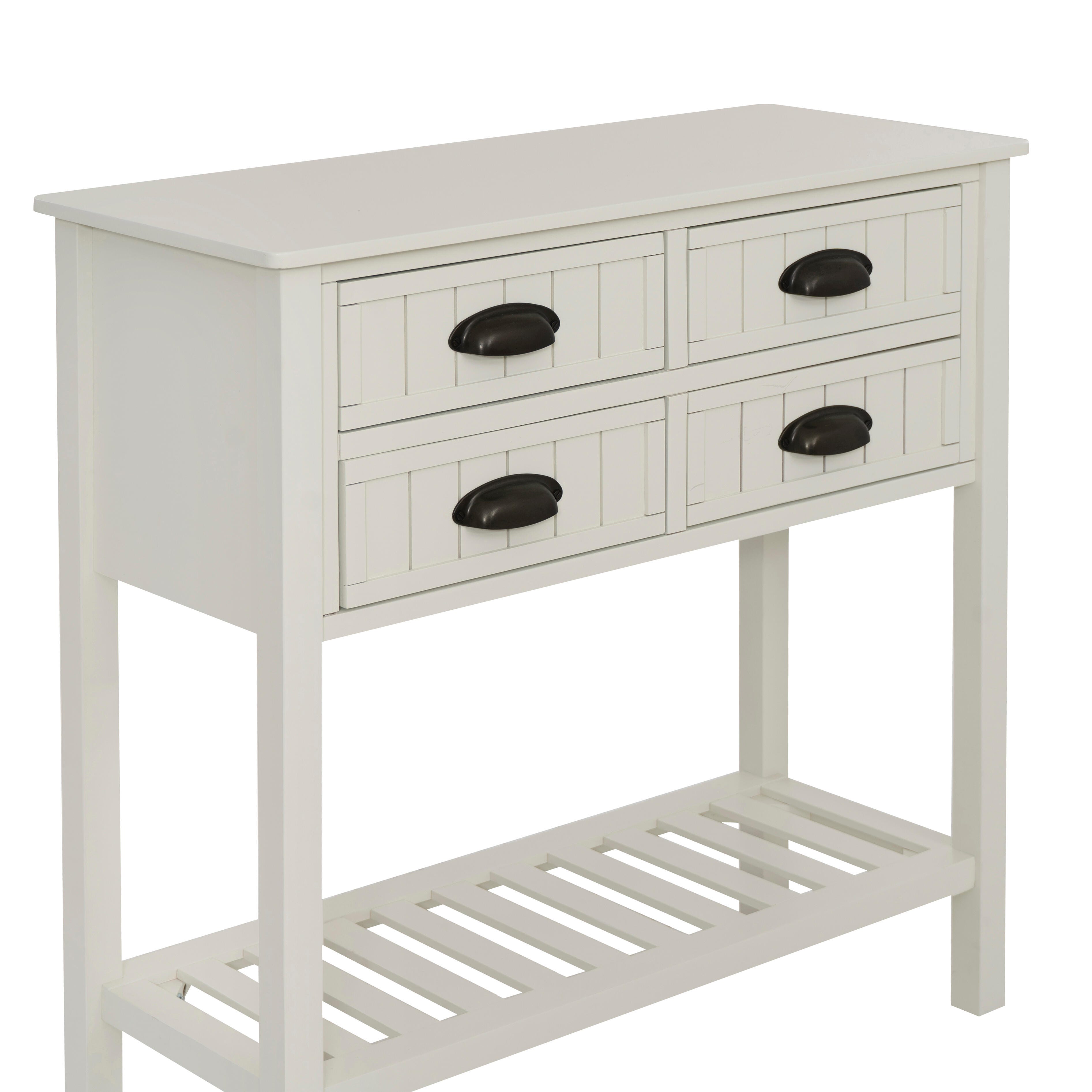 Linon Bowen Console Table, Cream, large