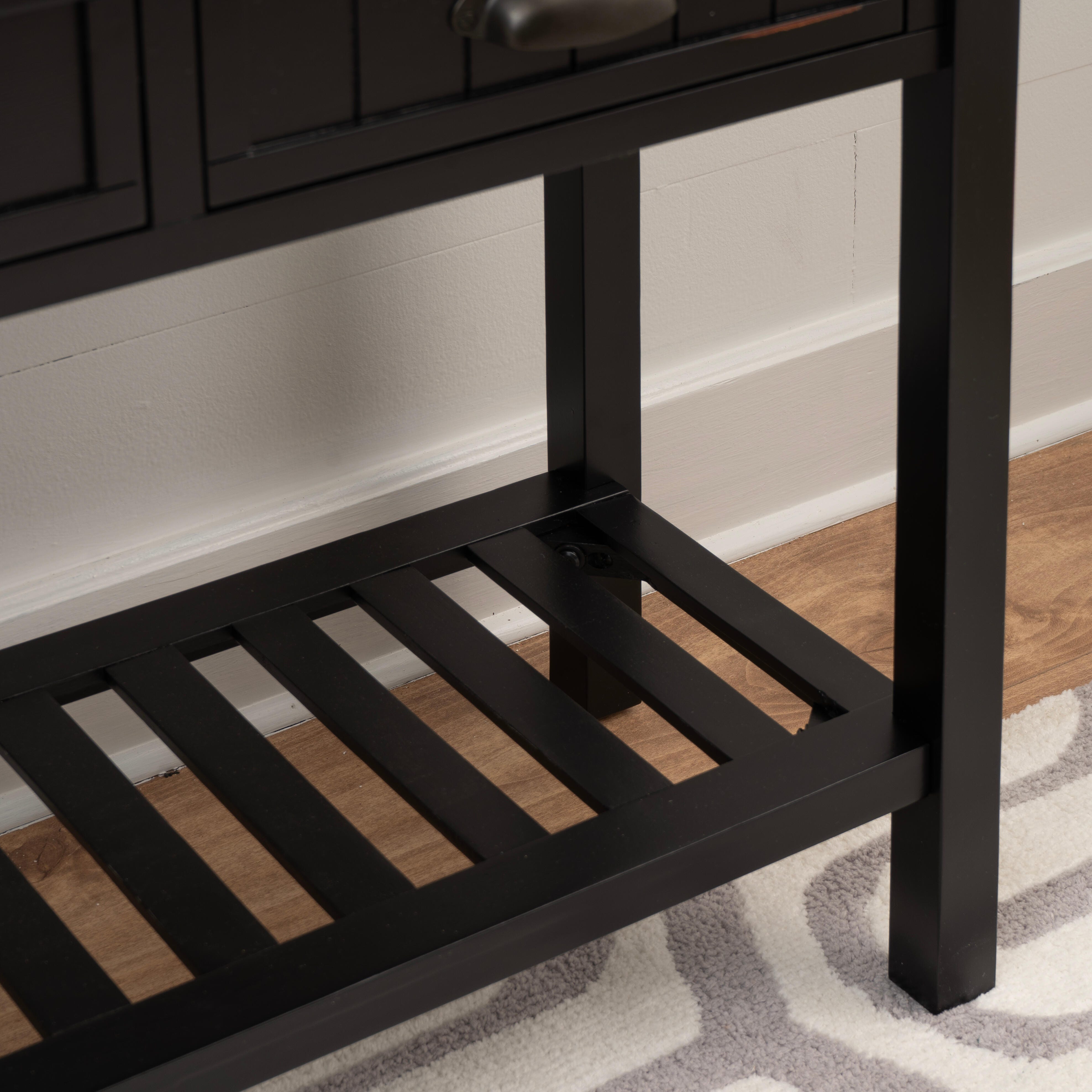 Linon Bowen Console Table, Black, large