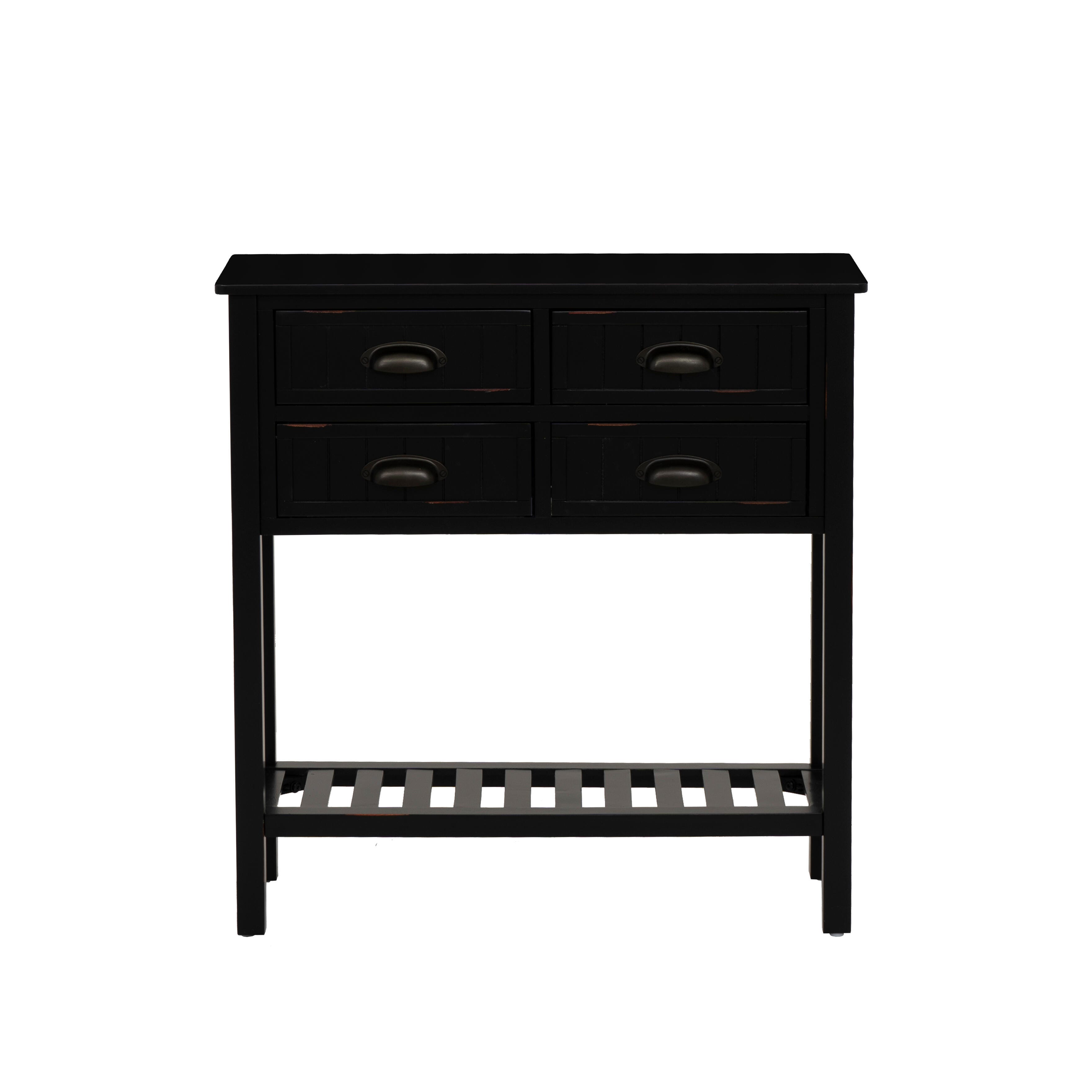 Linon Bowen Console Table, Black, large