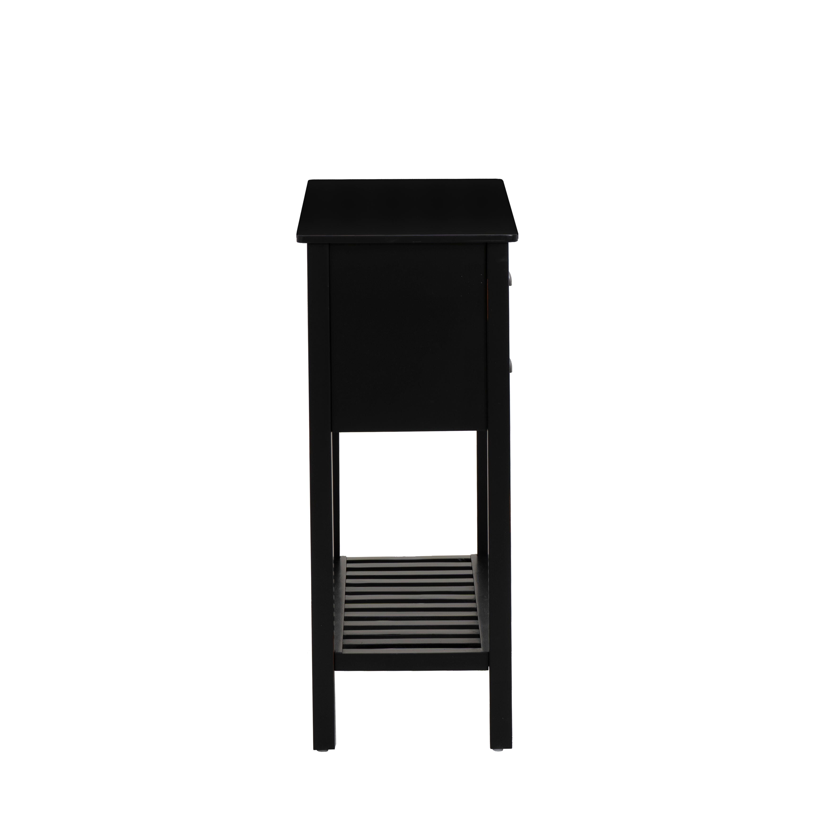 Linon Bowen Console Table, Black, large