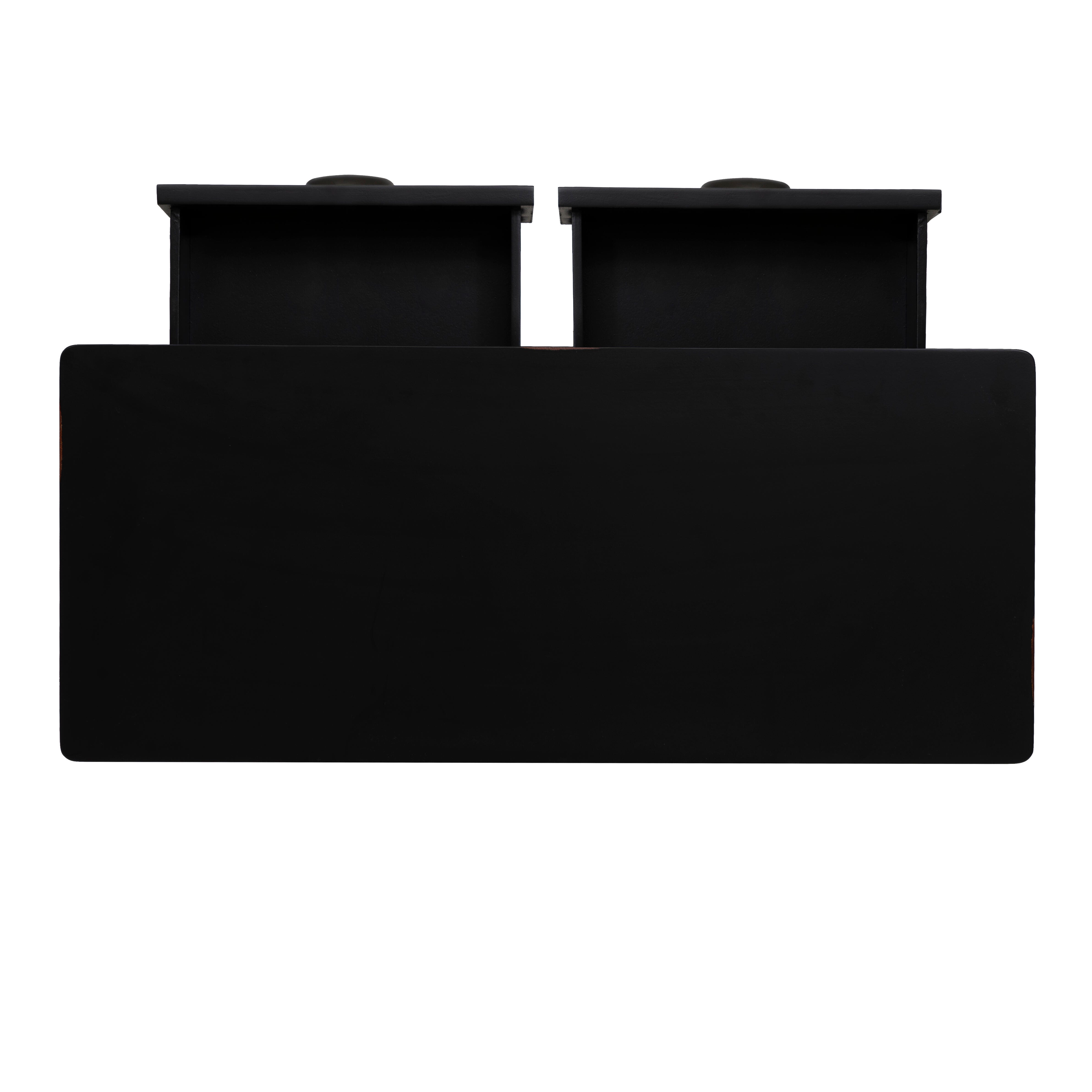 Linon Bowen Console Table, Black, large