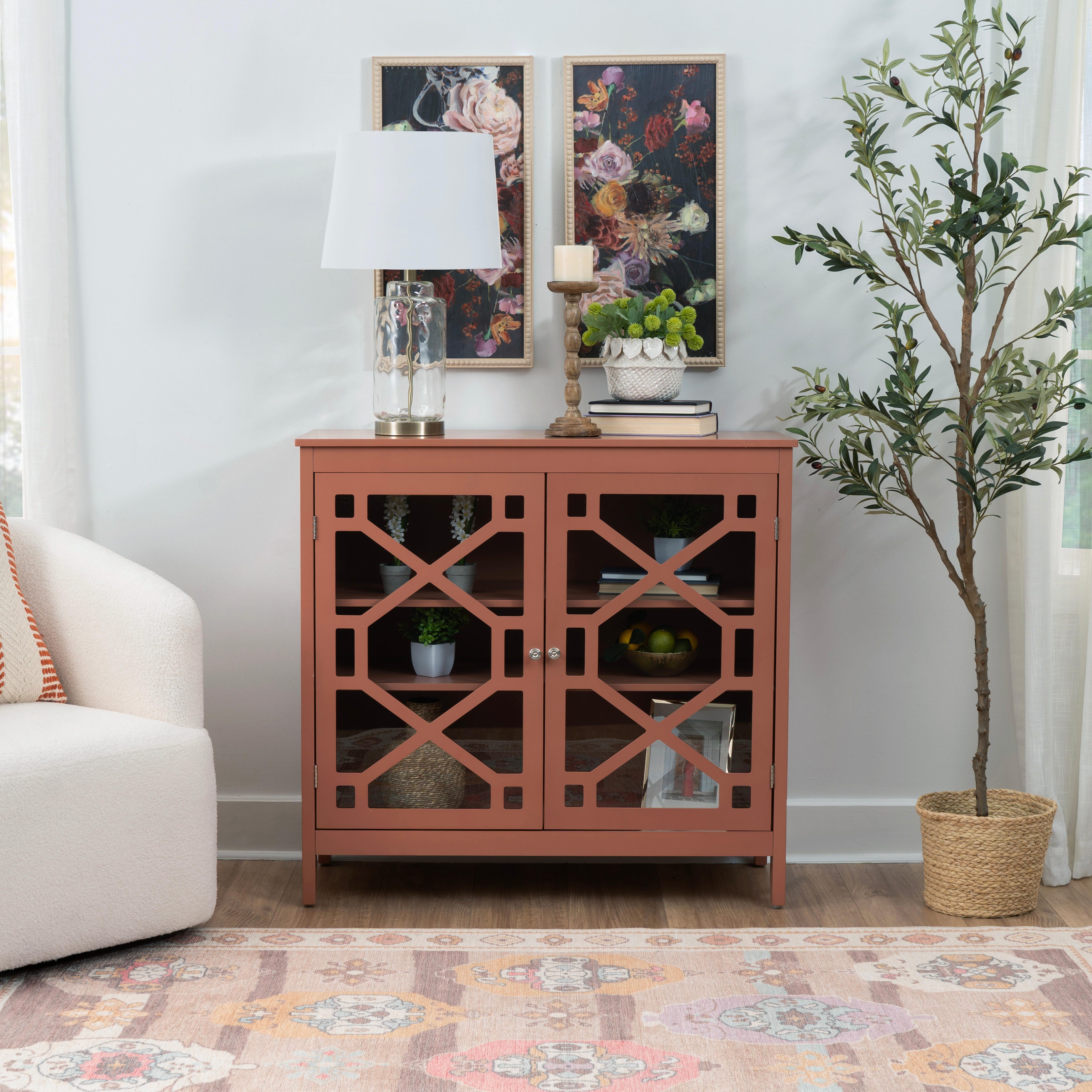 Linon Kedrick 38" Accent Cabinet, , rollover