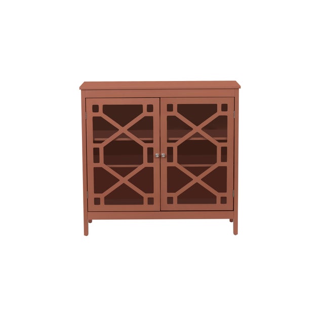 Linon Kedrick Accent Cabinet, Terracotta