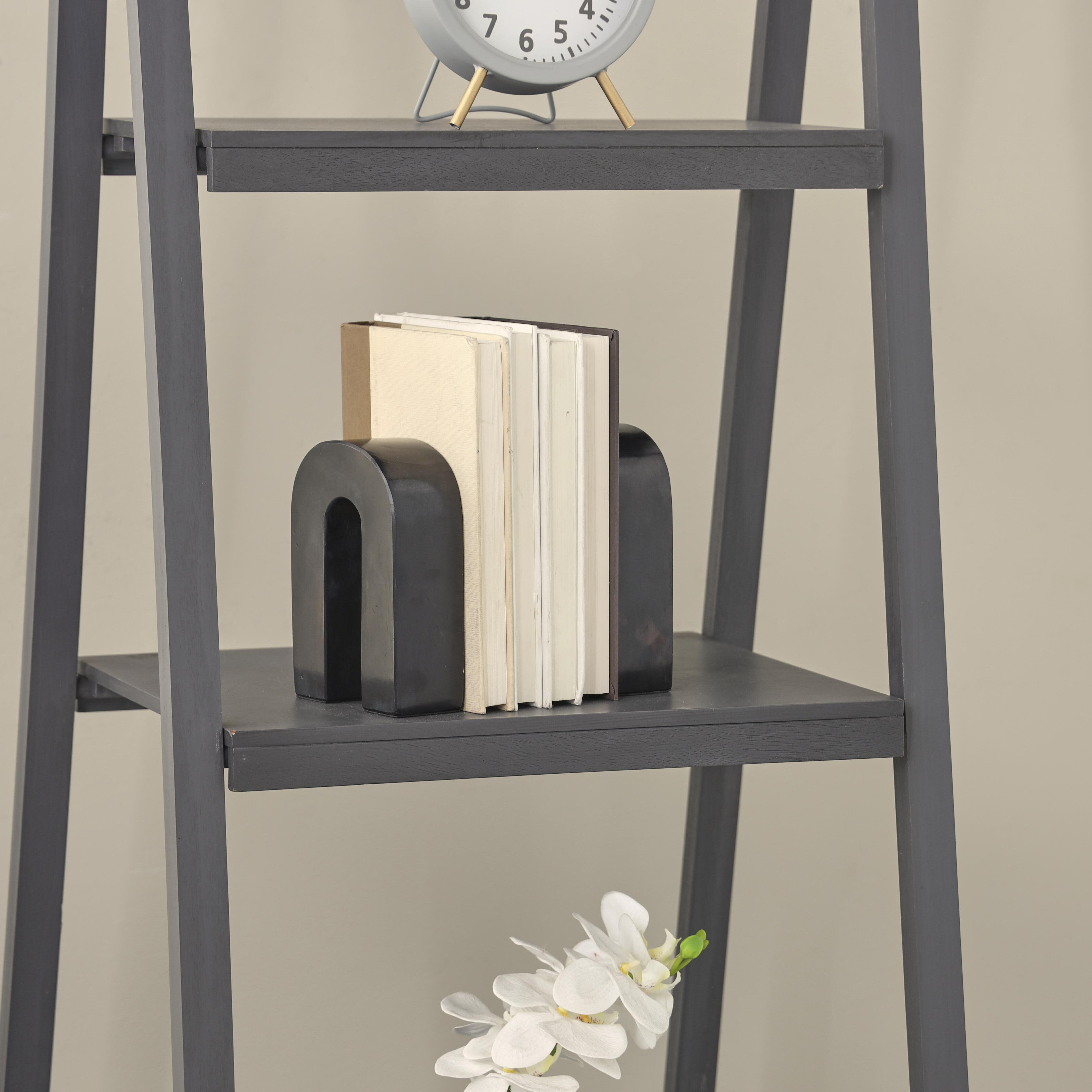Bayberry Lane Arched Decorative Bookend (Set Of 2), Black, rollover