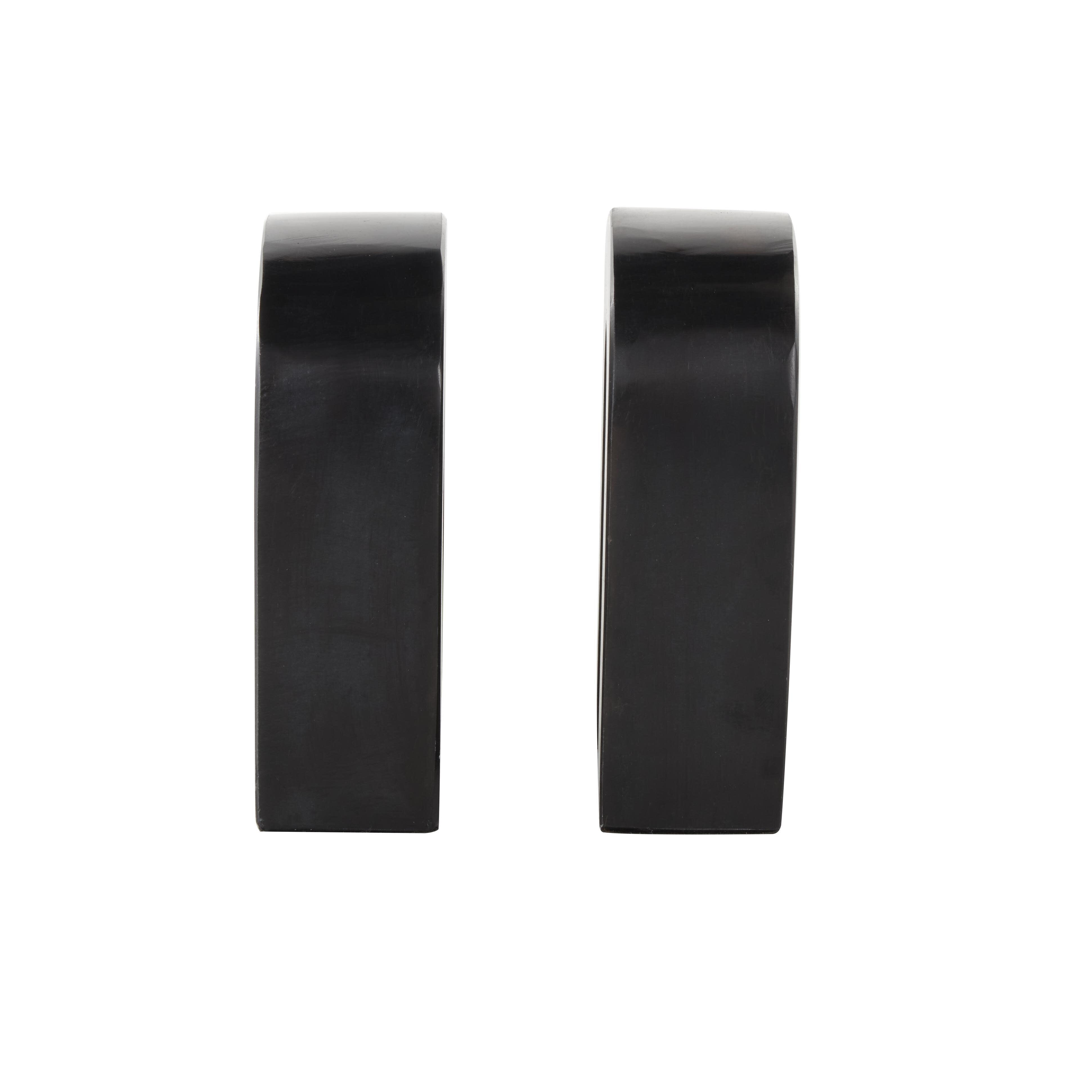 Bayberry Lane Arched Decorative Bookend (Set Of 2), Black, large