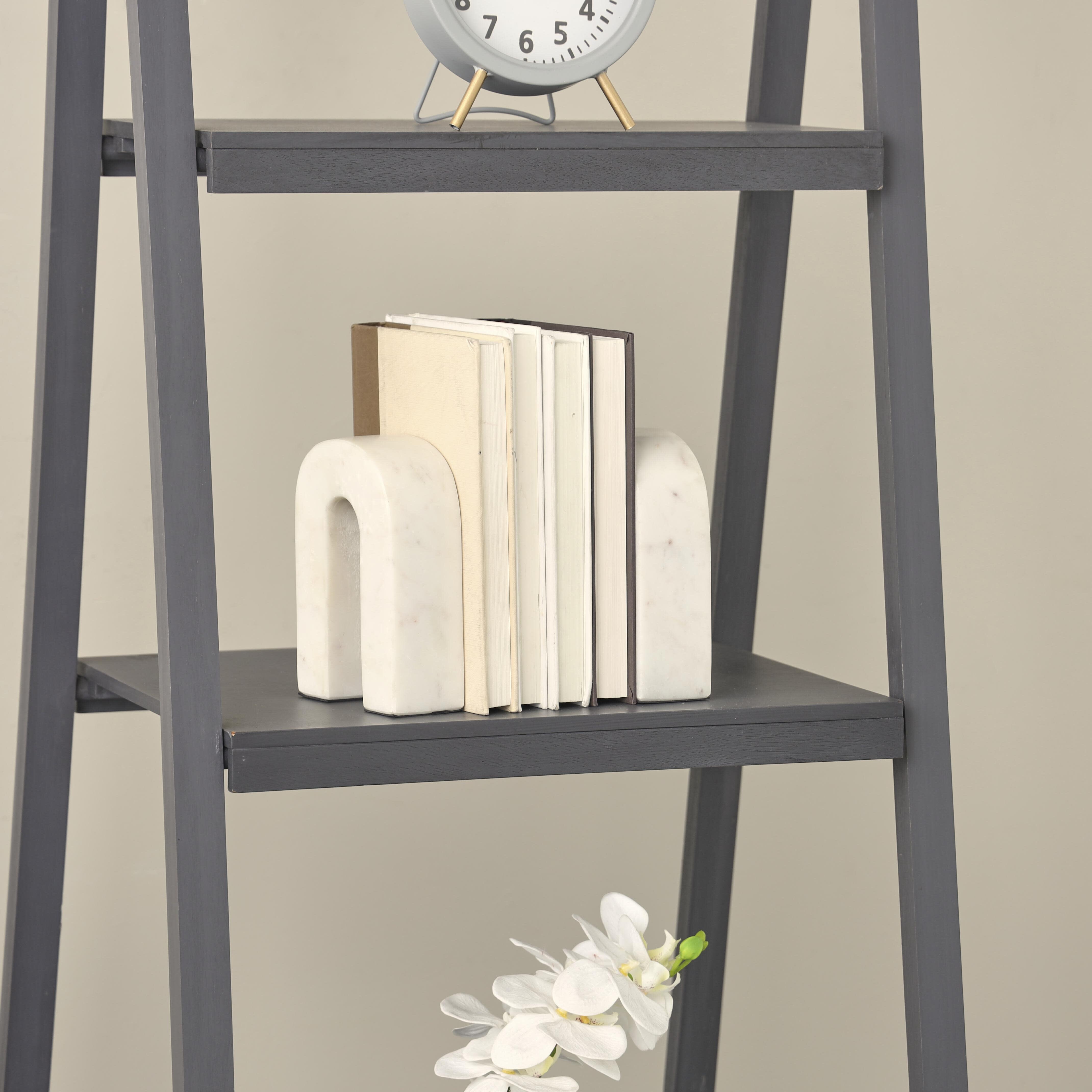 Bayberry Lane Arched Decorative Bookend (Set Of 2), Cream, rollover