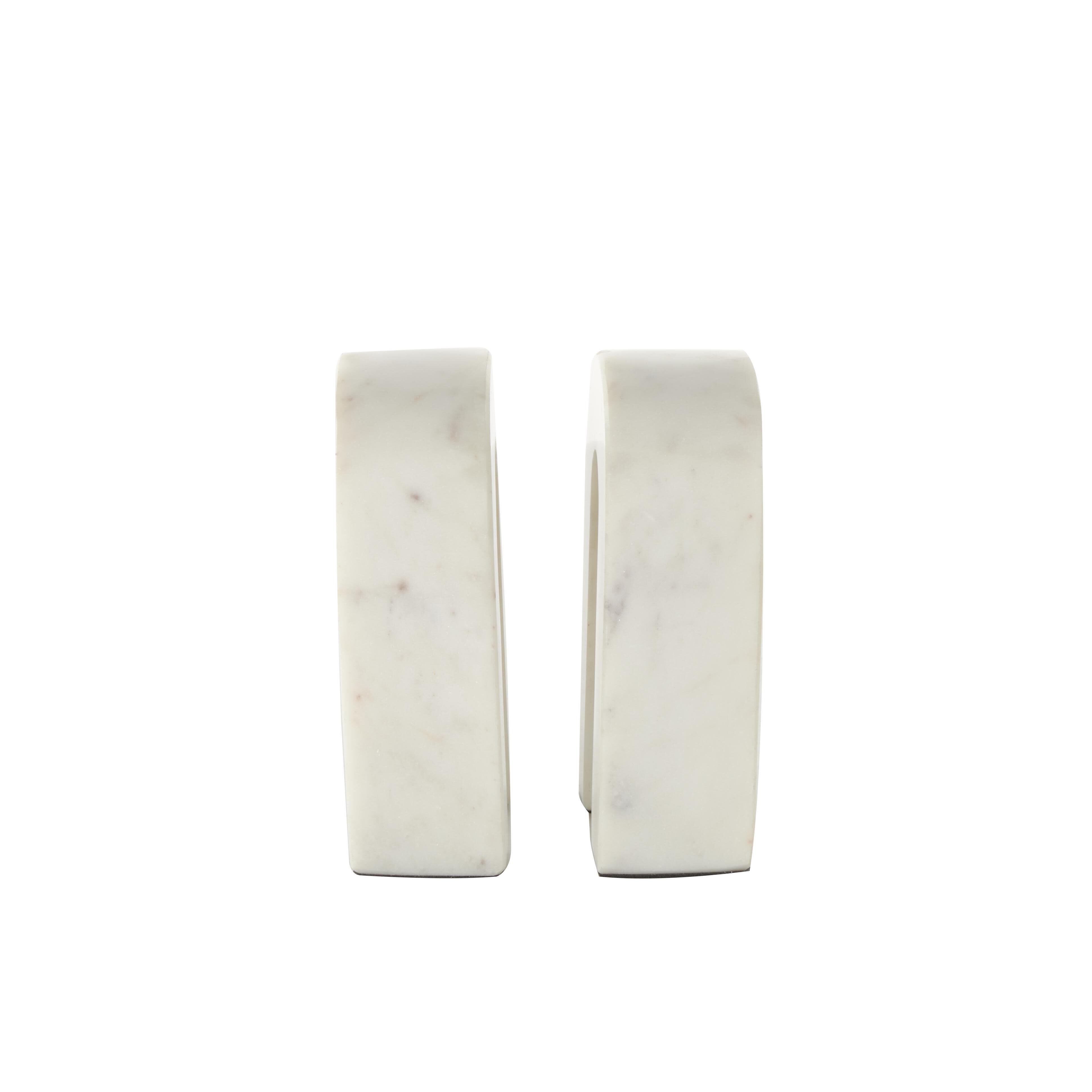Bayberry Lane Arched Decorative Bookend (Set Of 2), Cream, large
